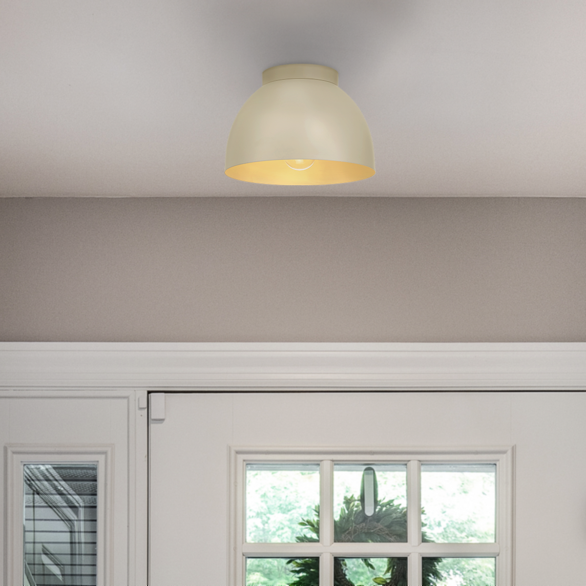 Hepburn 31.25-inch 3-light Brushed Nickel Linear Pendant Cluster with Cased White Glass