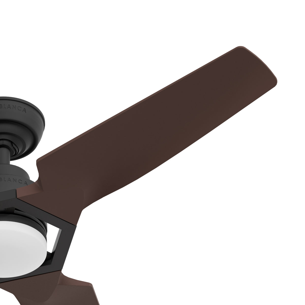 Casablanca 52 inch Eula ENERGY STAR® Matte Black Damp Rated Ceiling Fan with LED Light Kit and Wall Control and Handheld Remote