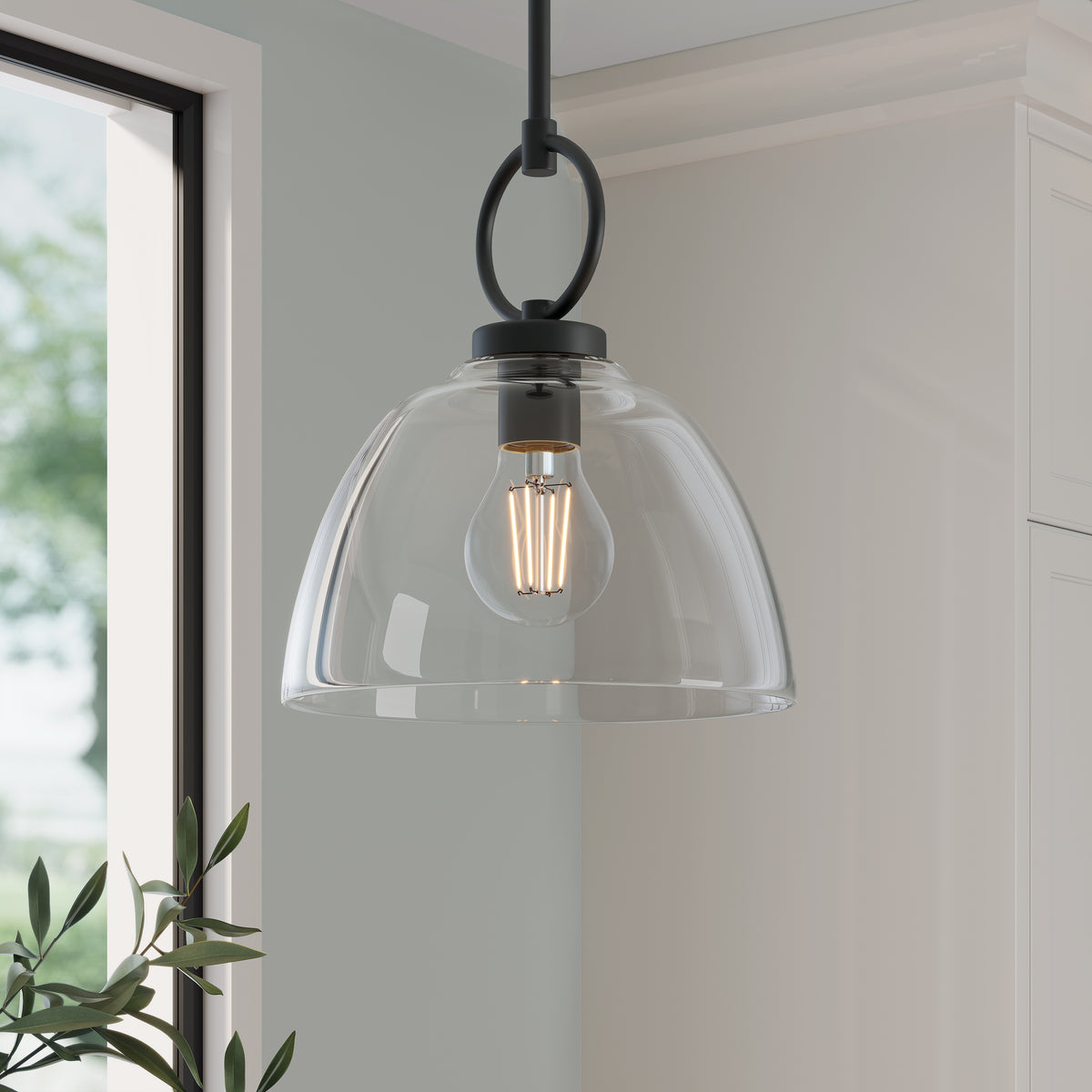 11.5'' Velto Matte Black 1 Light Pendant