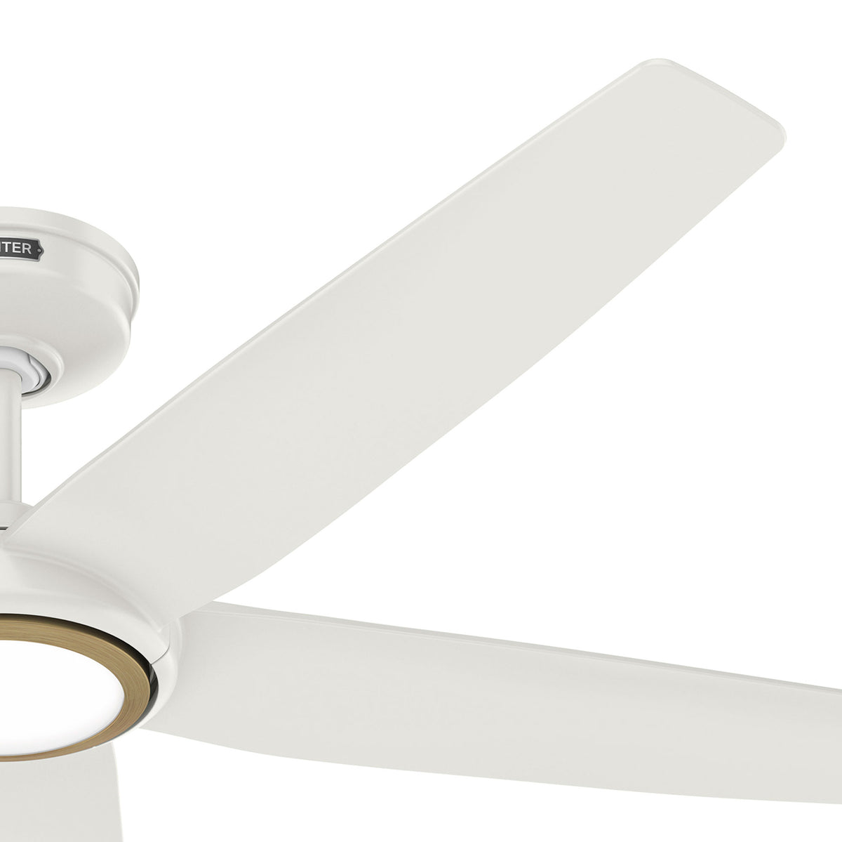 52 inch Zentech Wi-Fi ENERGY STAR® Fresh White Damp Rated Ceiling Fan with LED Light Kit and Handheld Remote