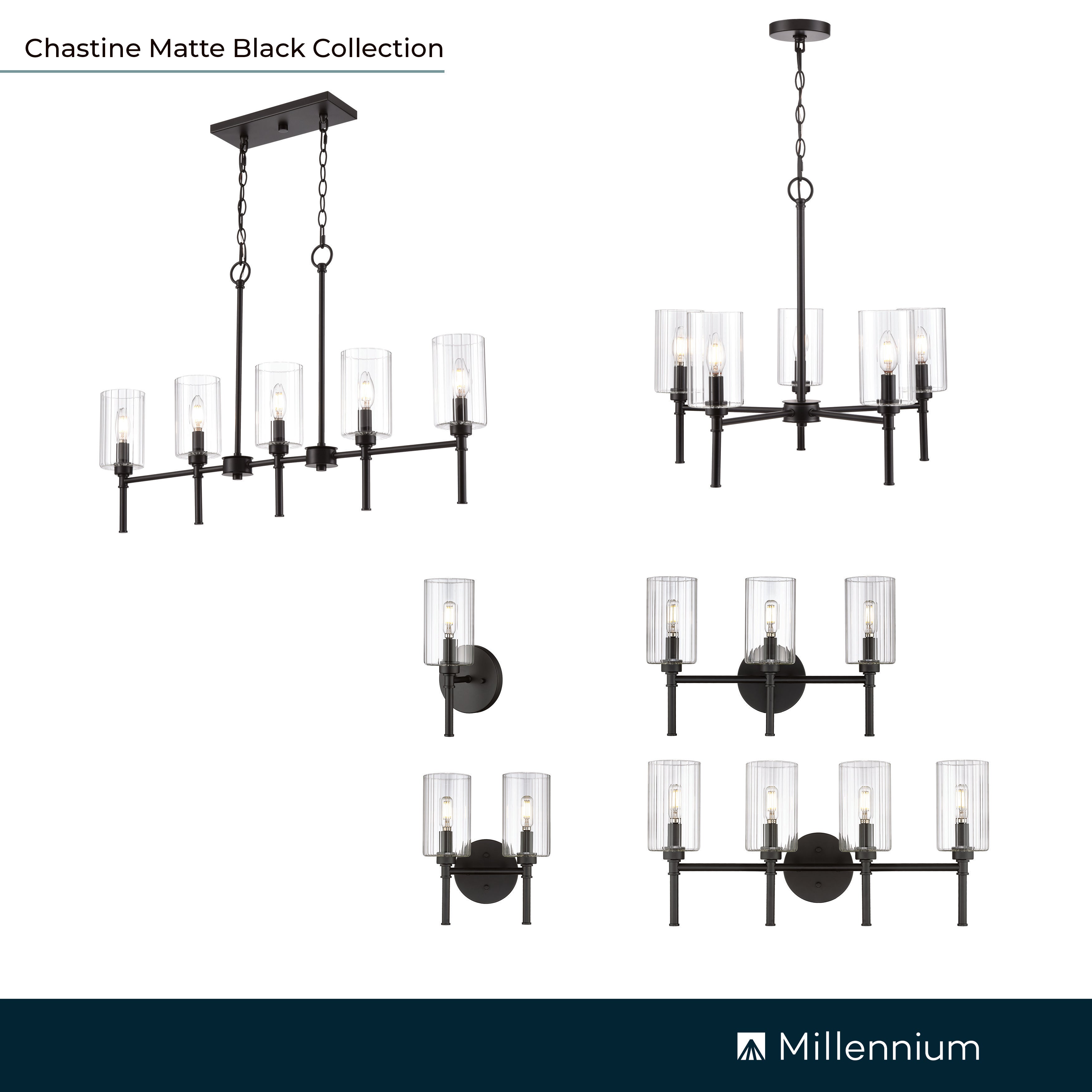 5.5'' Chastine Matte Black 1 Light Wall Sconce