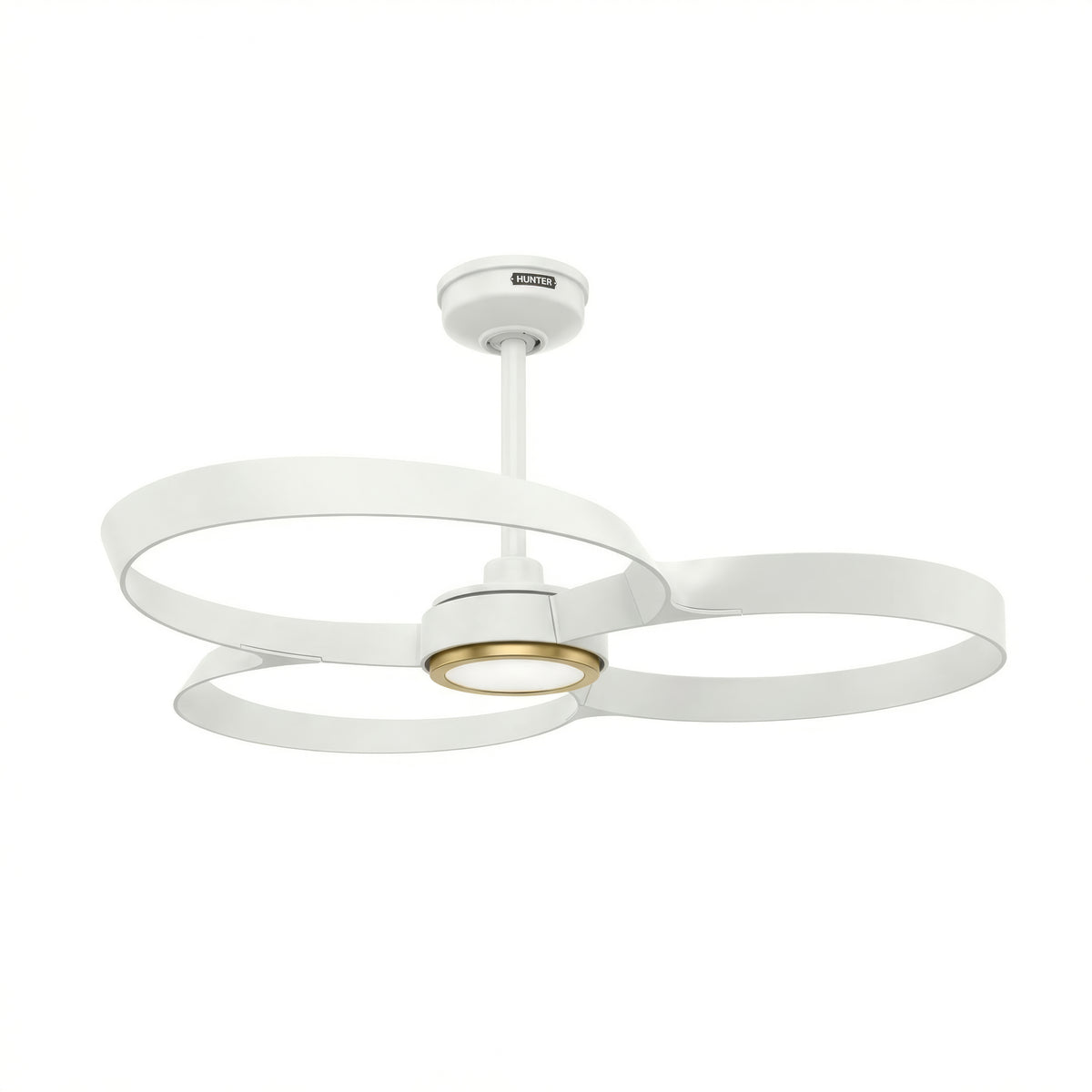 42 inch Zentech Wi-Fi ENERGY STAR® Fresh White Damp Rated Ceiling Fan with LED Light Kit and Handheld Remote