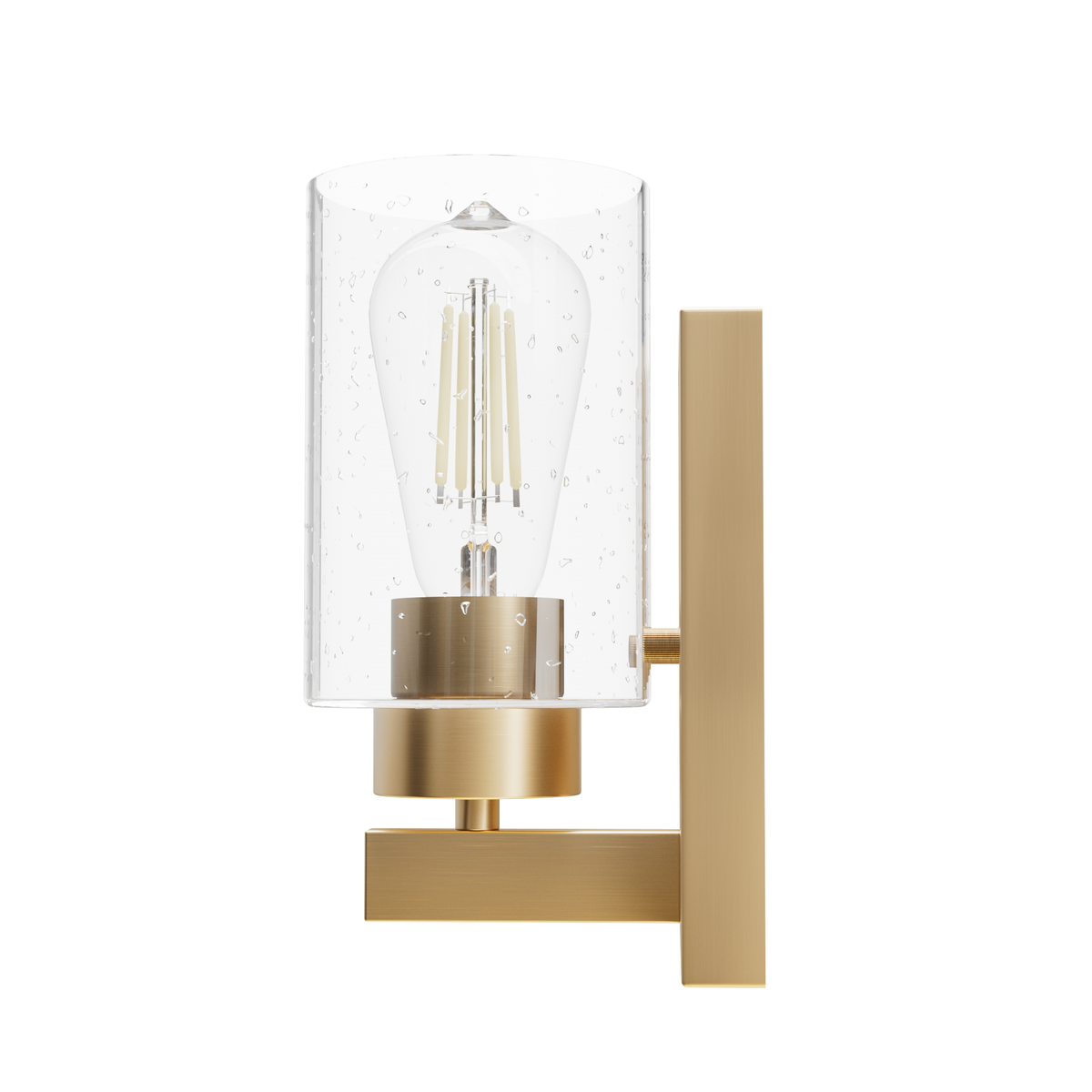 Hartland 9-inch 1-light Alturas Gold Wall Sconce with Seeded Glass