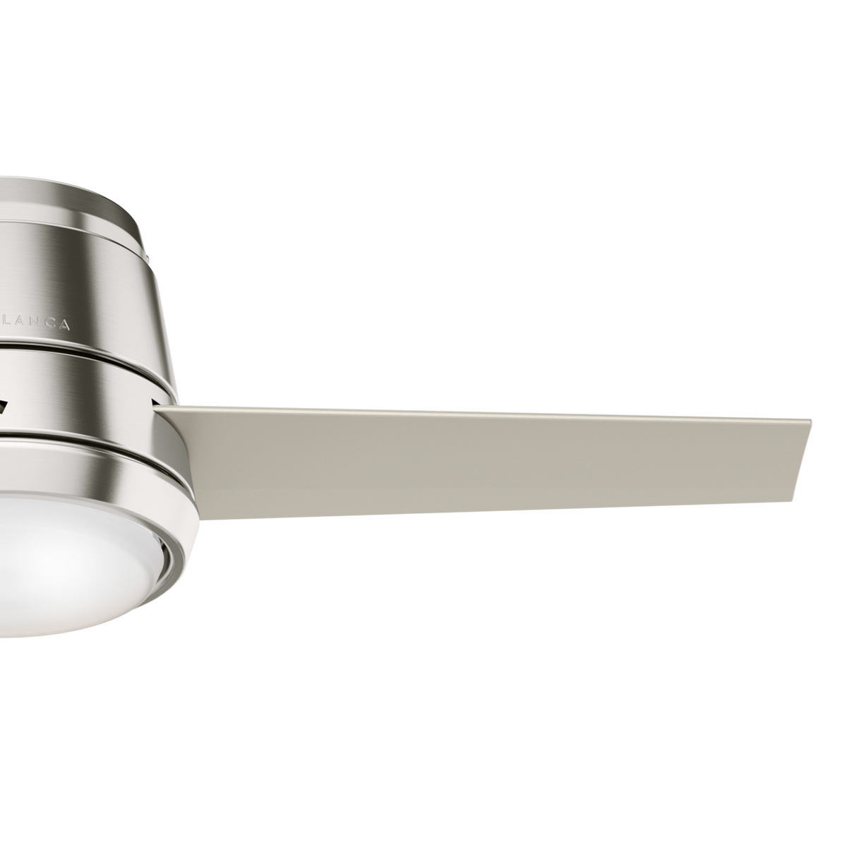 Casablanca 44 inch Commodus Brushed Nickel Low Profile Ceiling Fan with LED Light Kit and Wall Control
