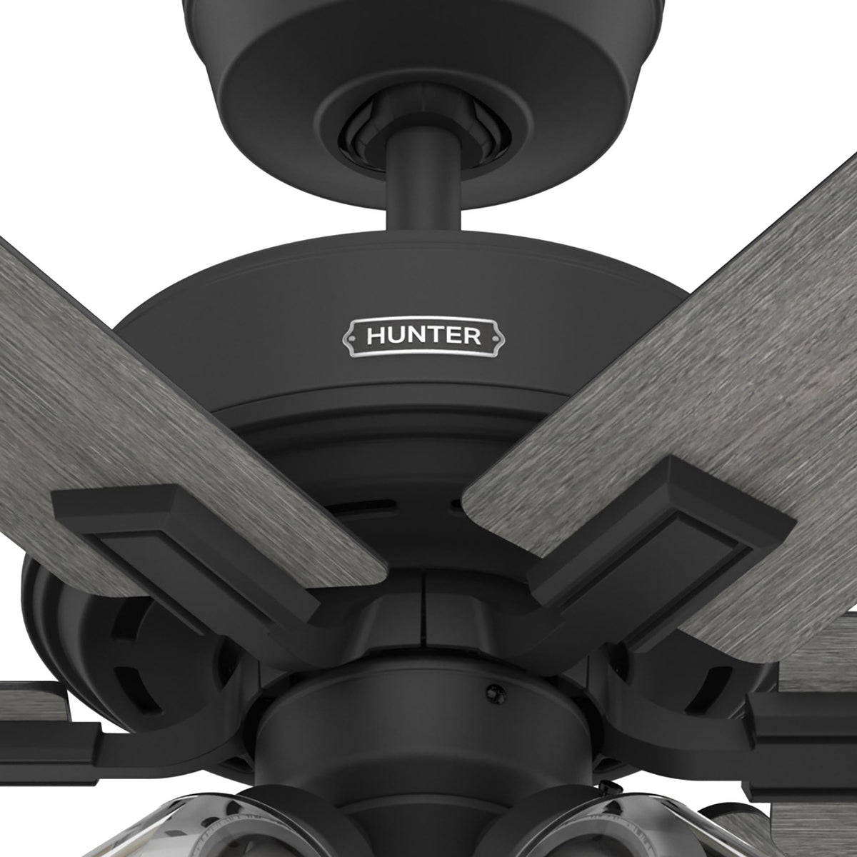52 inch Fonthill ENERGY STAR® HunterExpress Matte Black Ceiling Fan with LED Light Kit and Handheld Remote