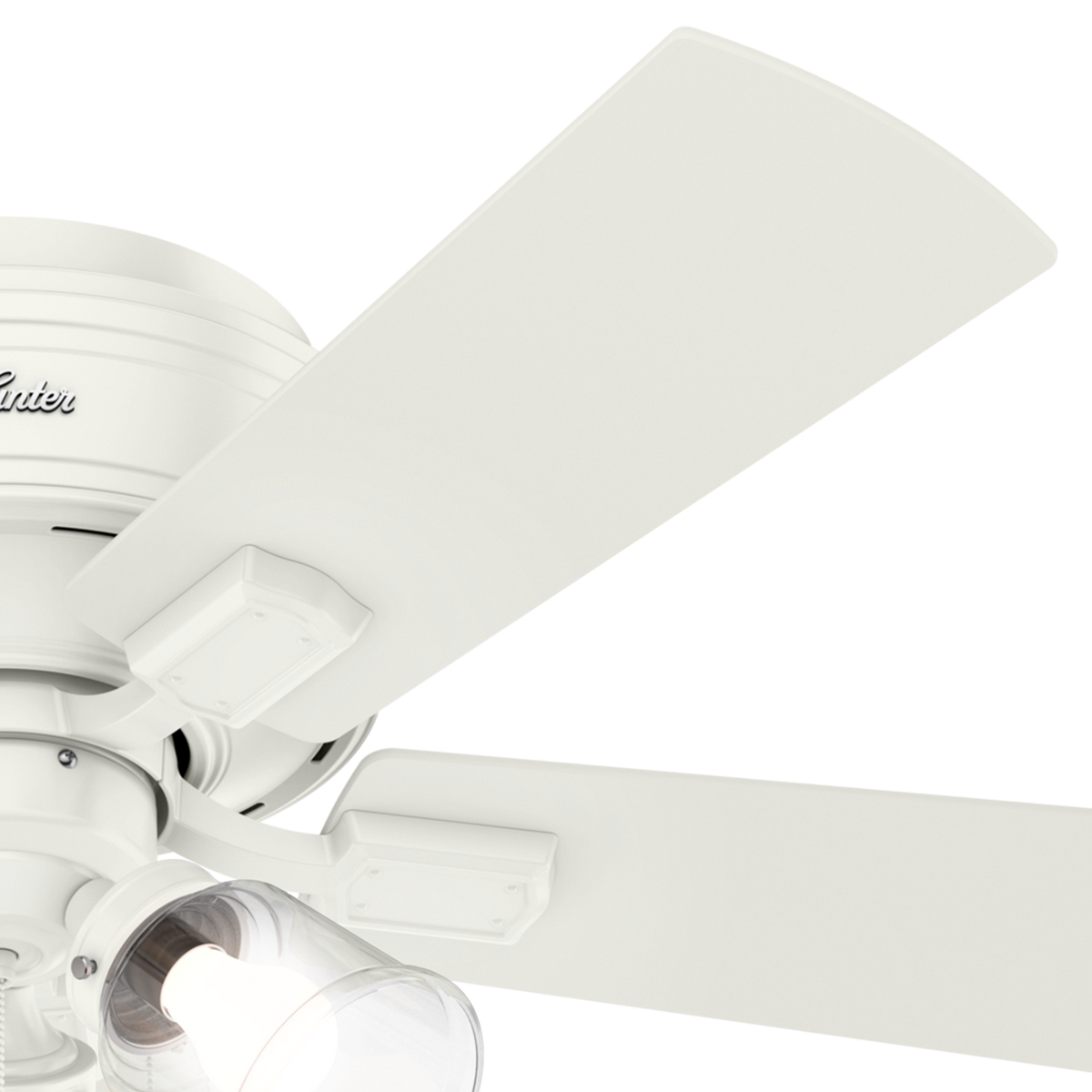 42 inch Crestfield Fresh White Low Profile Ceiling Fan with LED Light Kit and Pull Chain