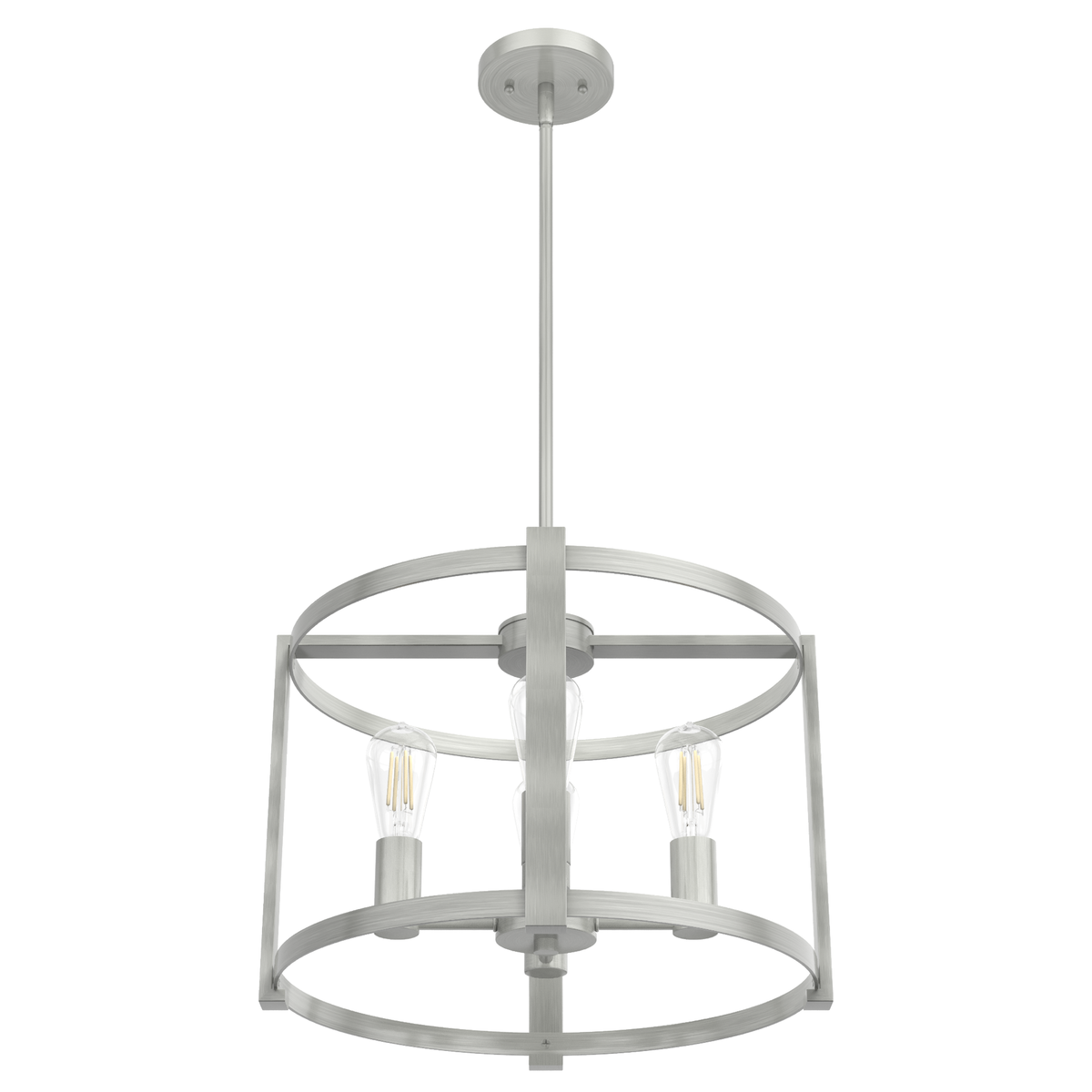 Astwood 18-inch 4-light Brushed Nickel Drum Chandelier