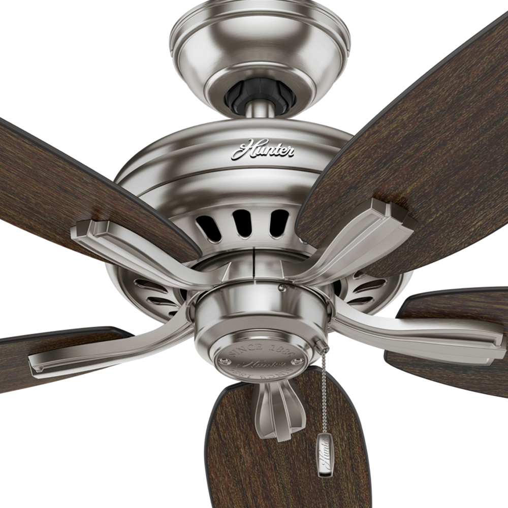 52 inch Newsome Brushed Nickel Ceiling Fan and Pull Chain