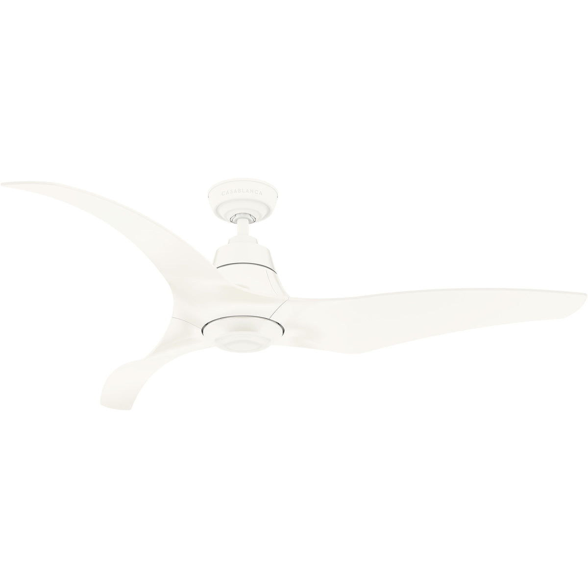 Casablanca 60 inch Stingray ENERGY STAR® Matte White Damp Rated Ceiling Fan with LED Light Kit and Handheld Remote