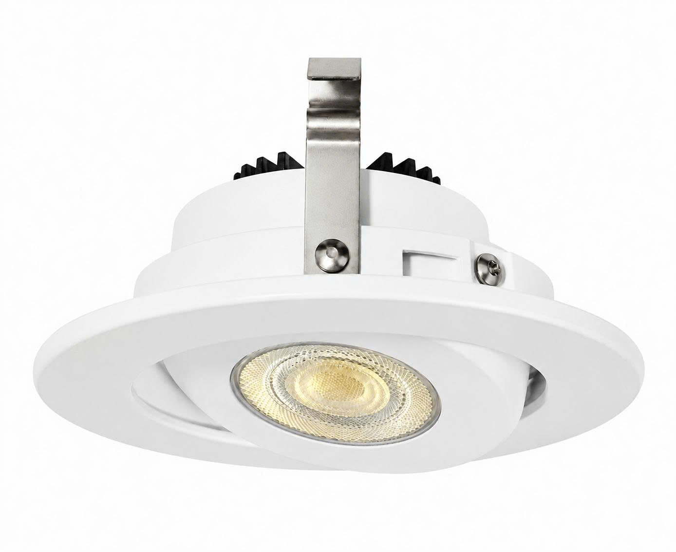 4-inch White Recessed Light with 3000K Light and Frosted Lens