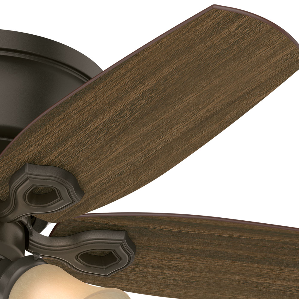 42 inch Builder New Bronze Low Profile Ceiling Fan with LED Light Kit and Pull Chain