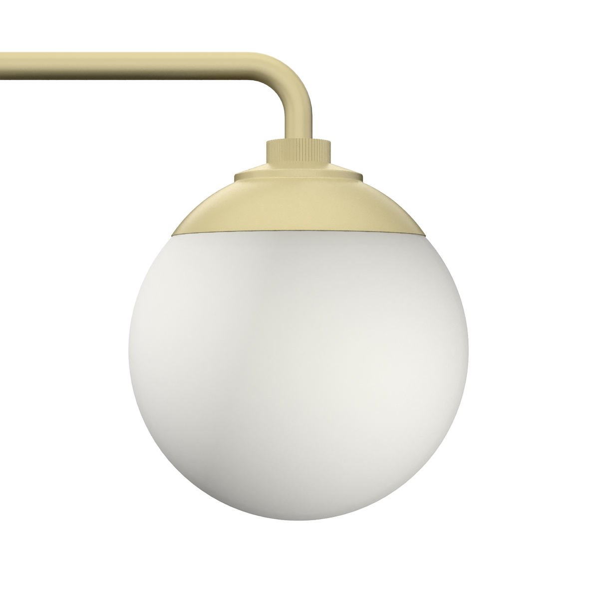 Hepburn 30-inch 4-light Modern Brass Vanity Light with Cased White Glass