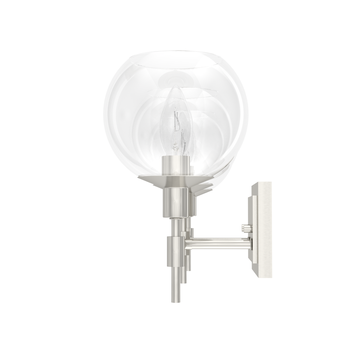 Xidane 24-inch 3-light Brushed Nickel Vanity Light with Clear Glass