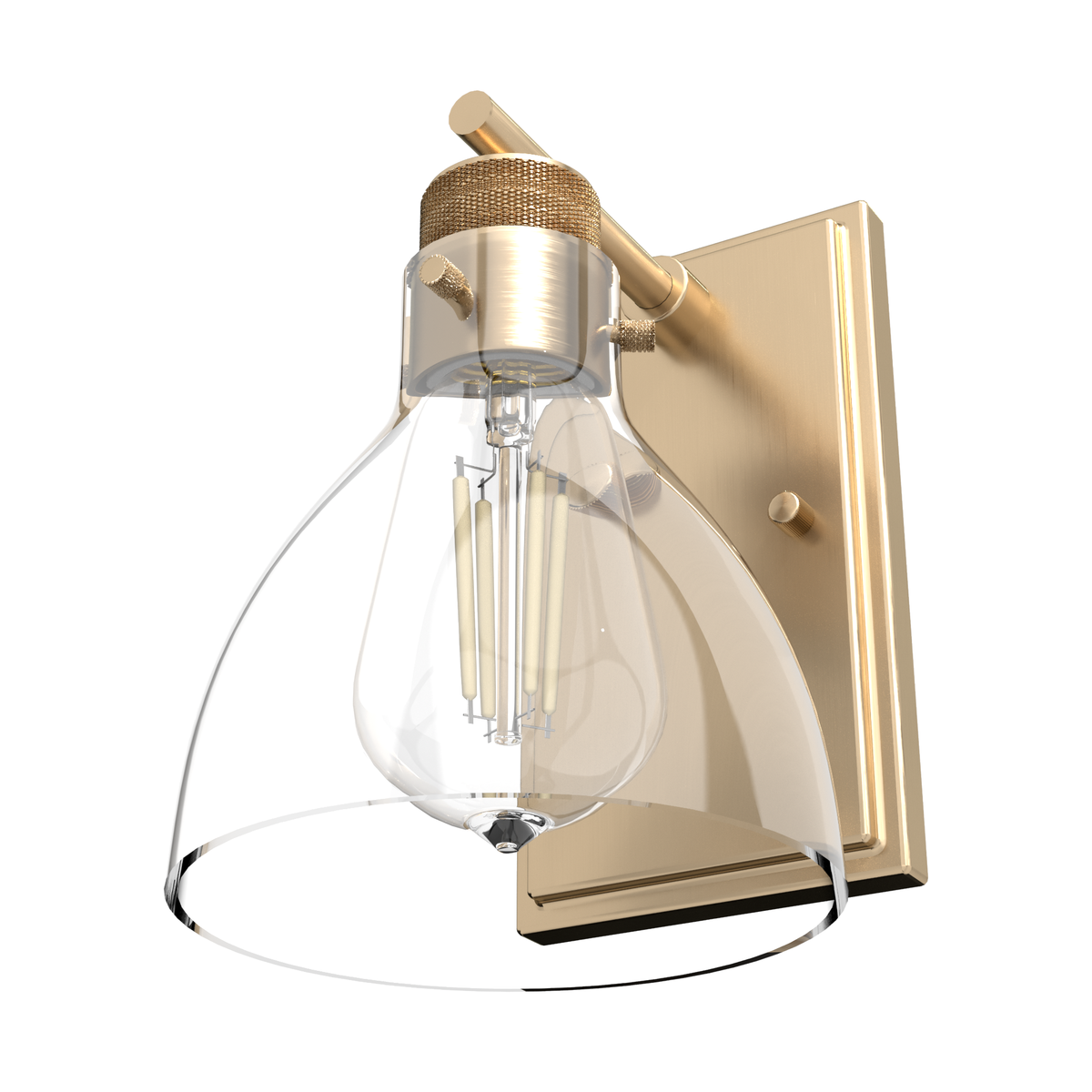 Van Nuys 9-inch 1-light Alturas Gold Wall Sconce with Clear Glass