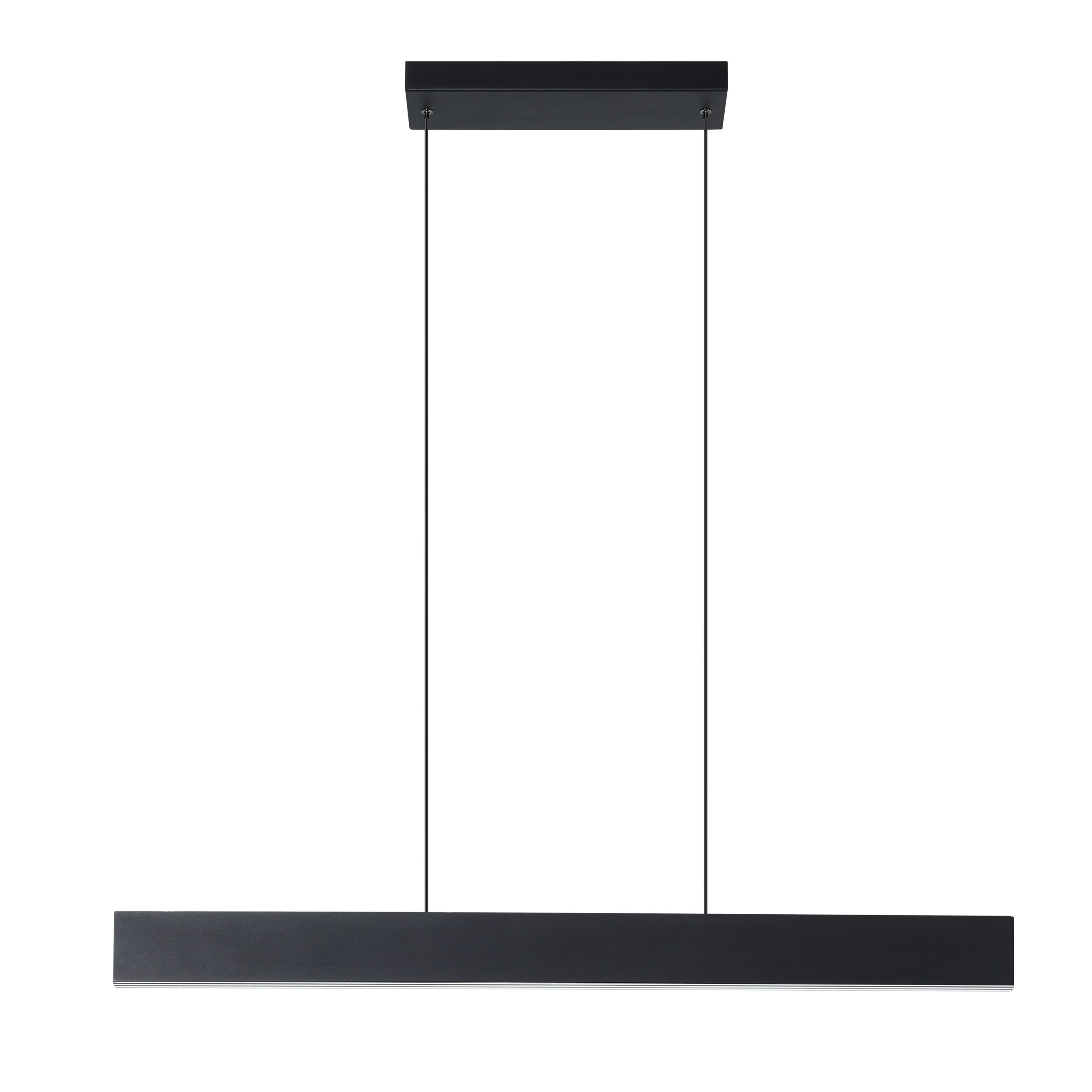 Falsetto 73-inch 3-light Textured Black 3CCT LED Expandable Linear Chandelier