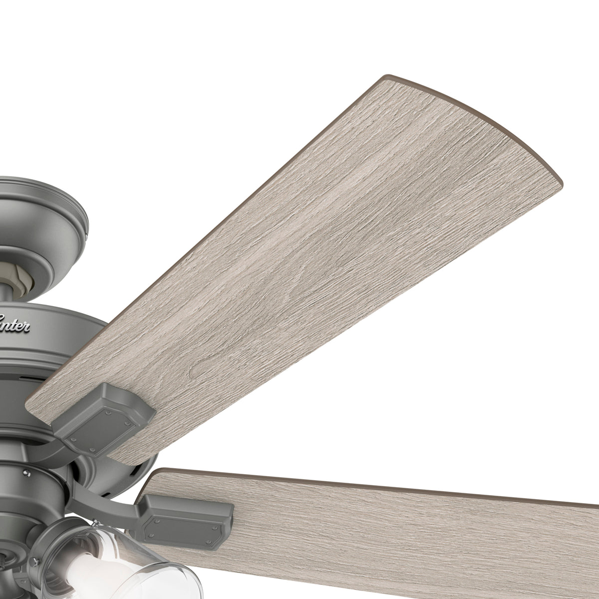 52 inch Crestfield Matte Silver Ceiling Fan with LED Light Kit and Pull Chain