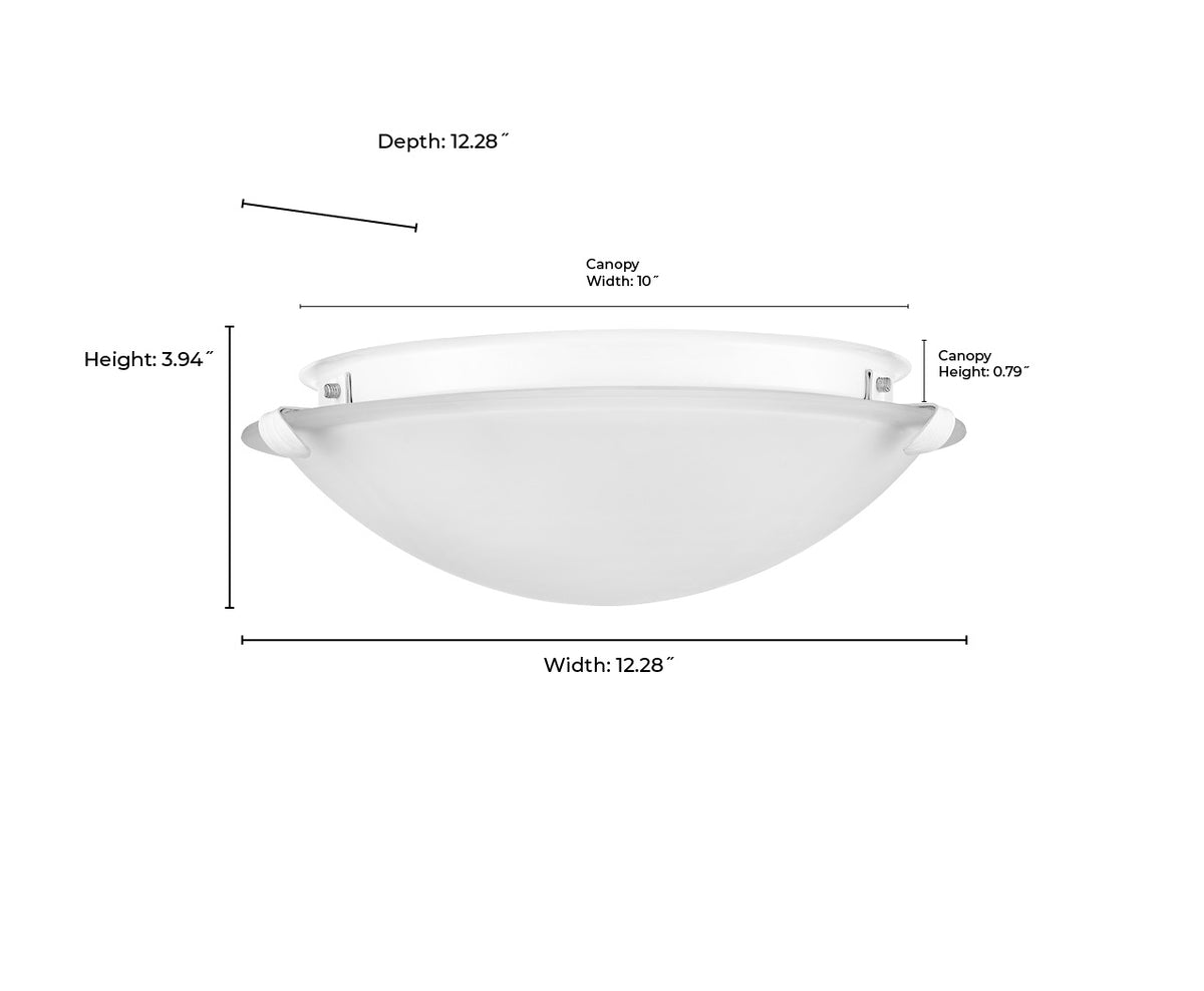 4'' Sulona Matte White 2 Light Flush Mount