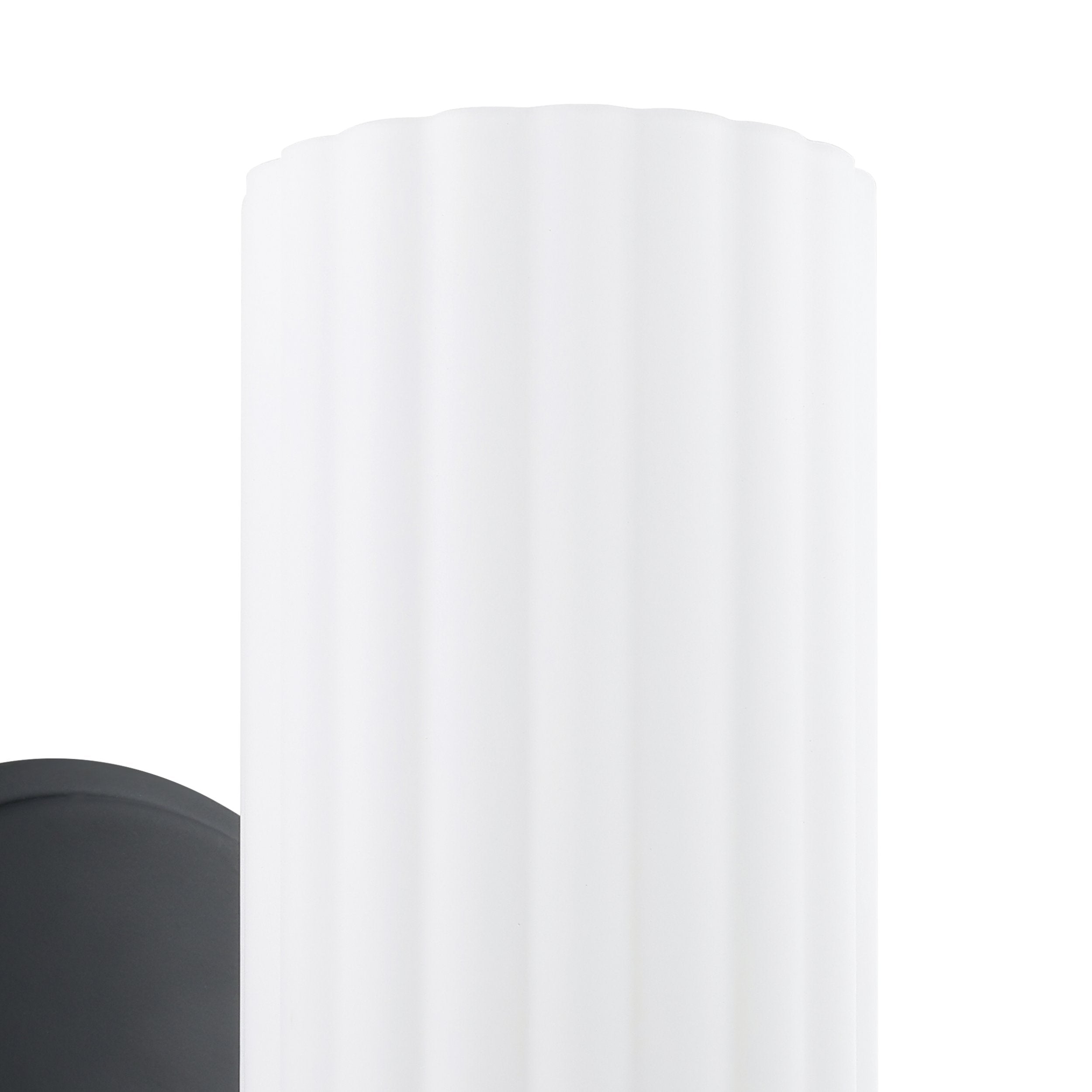 Bedminster 5-inch 1-light Matte Black Vanity Light with Etched Opal Ribbed Glass Shade