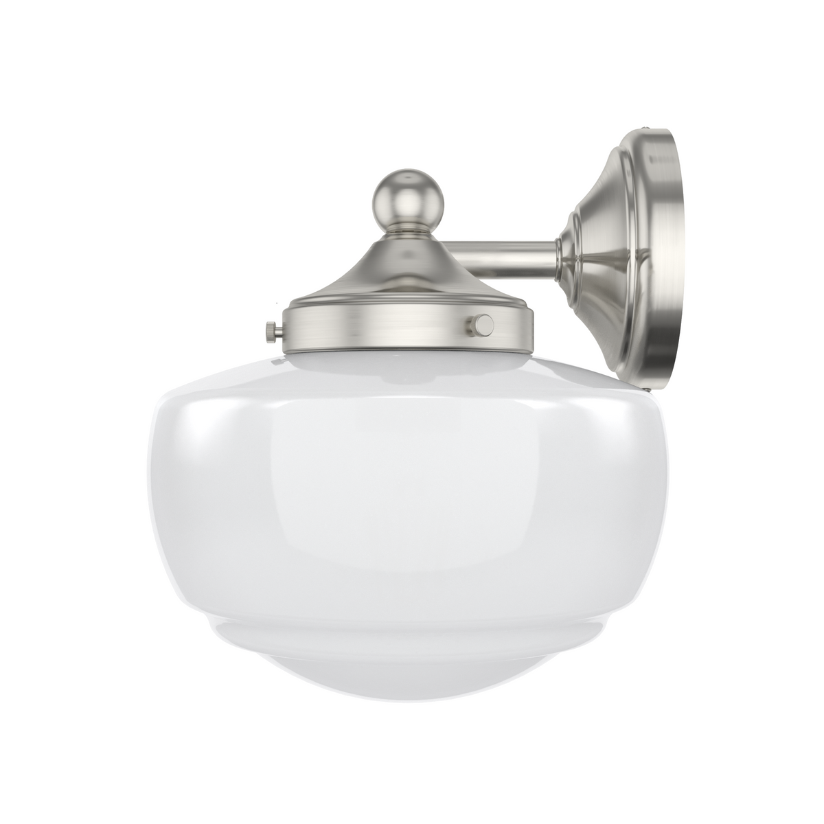 Saddle Creek 23.5-inch 3-light Brushed Nickel Vanity Light with Cased White Glass
