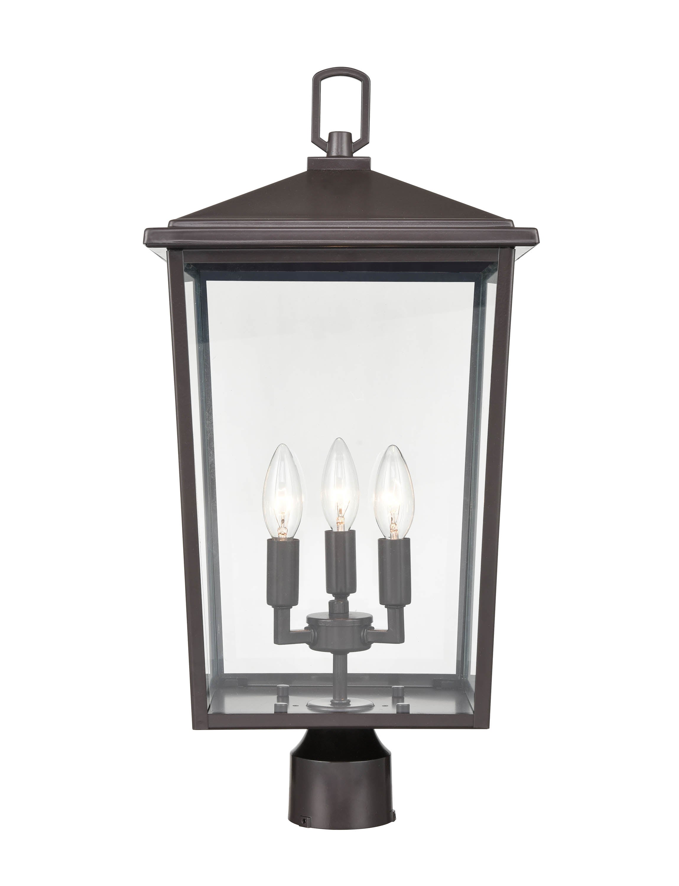 23'' Fetterton Powder Coated Bronze 3 Light Post Lantern