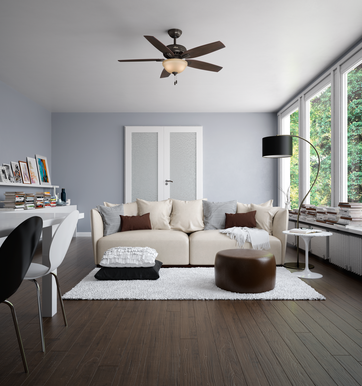 52 inch Newsome Premier Bronze Ceiling Fan with LED Light Kit