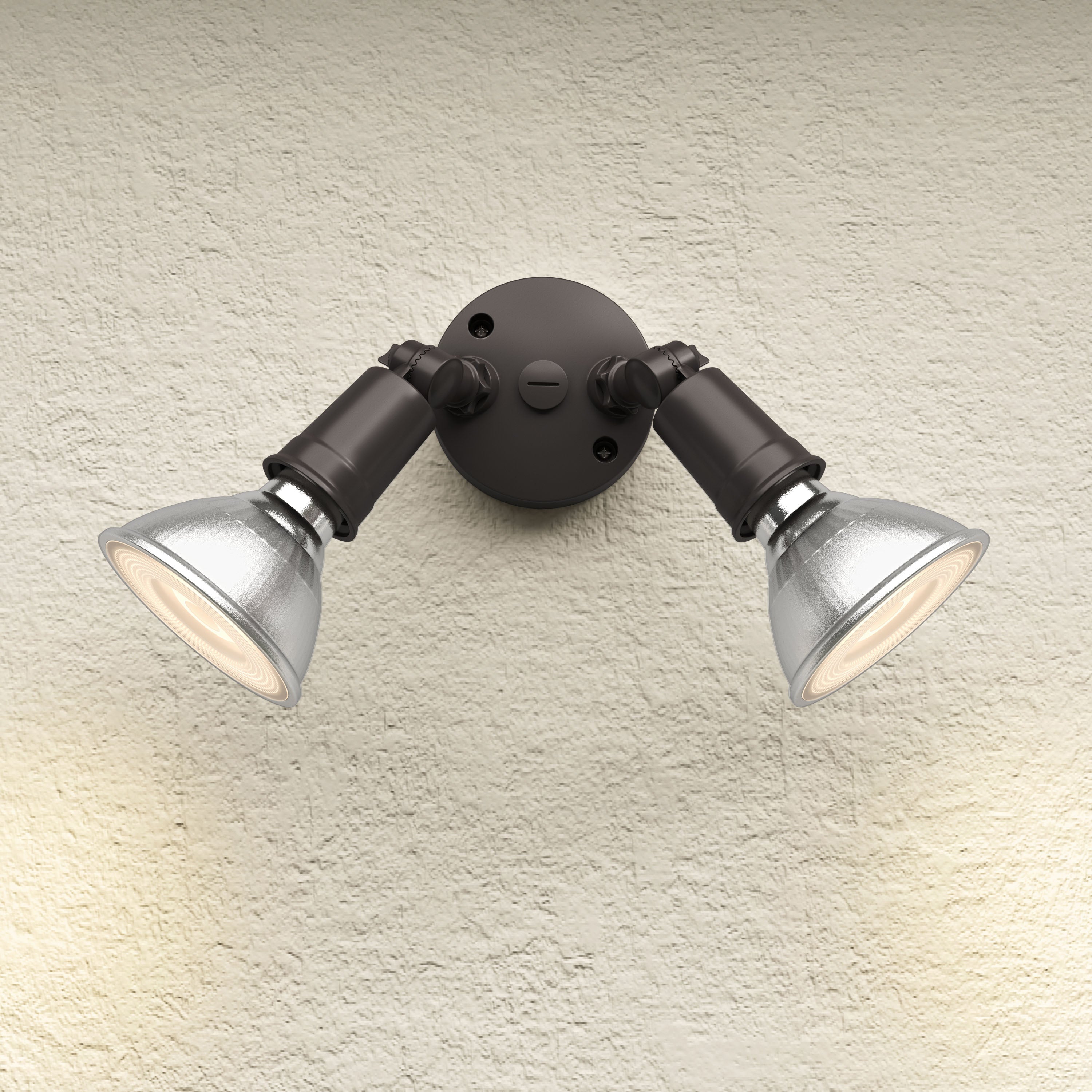 9.25'' Powder Coated Bronze 2 Light Flood Light