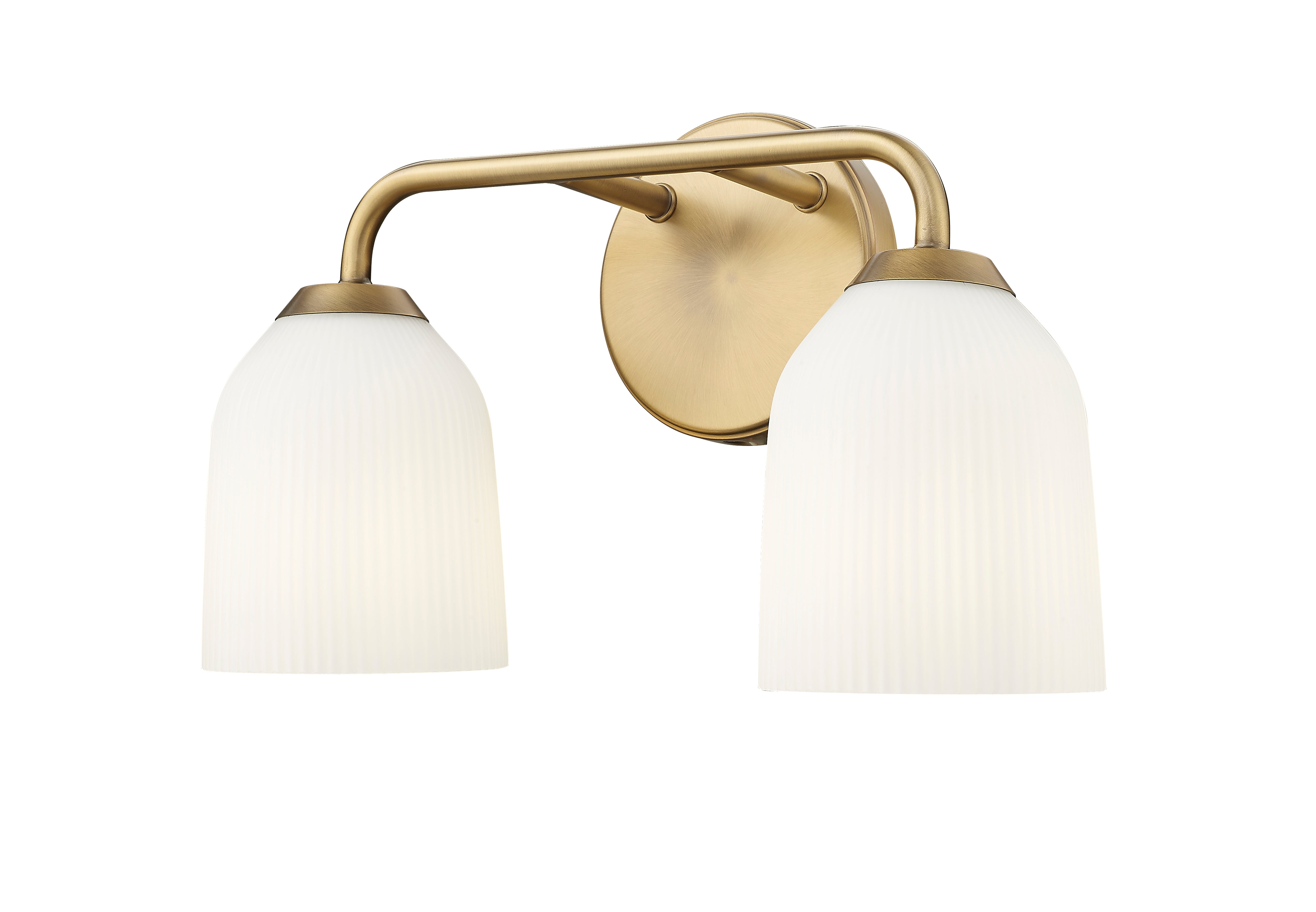 15'' Norah Vintage Brass 2 Light Bath Vanity