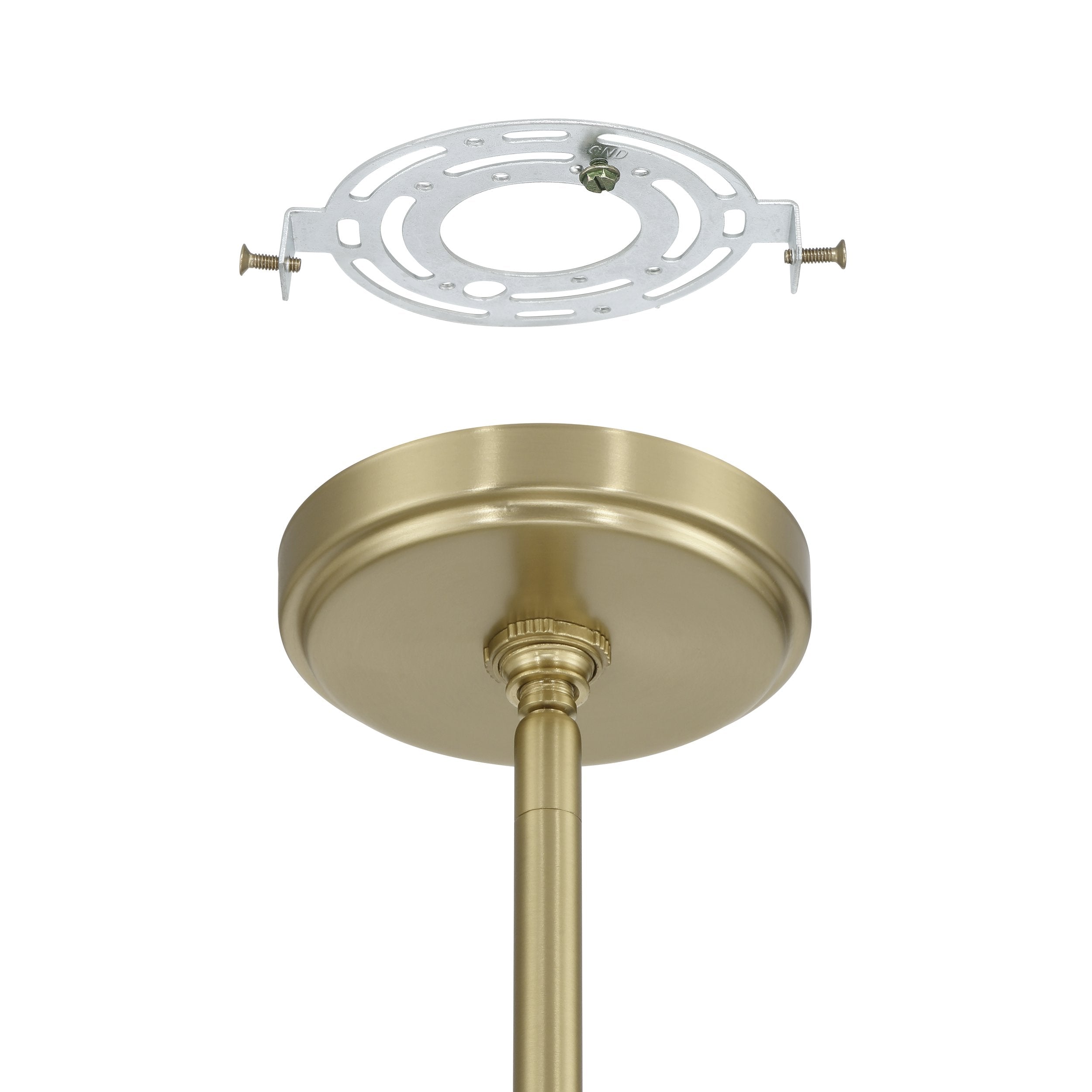 Stockholm 16-inch 4-light Champagne Gold Convertible Pendant with Opal Glass Shades