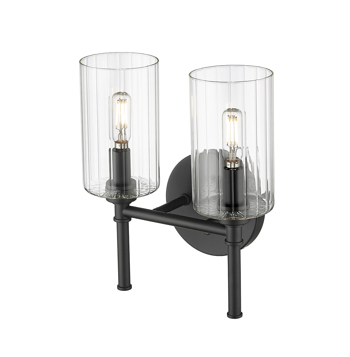 10.5'' Chastine Matte Black 2 Light Bath Vanity