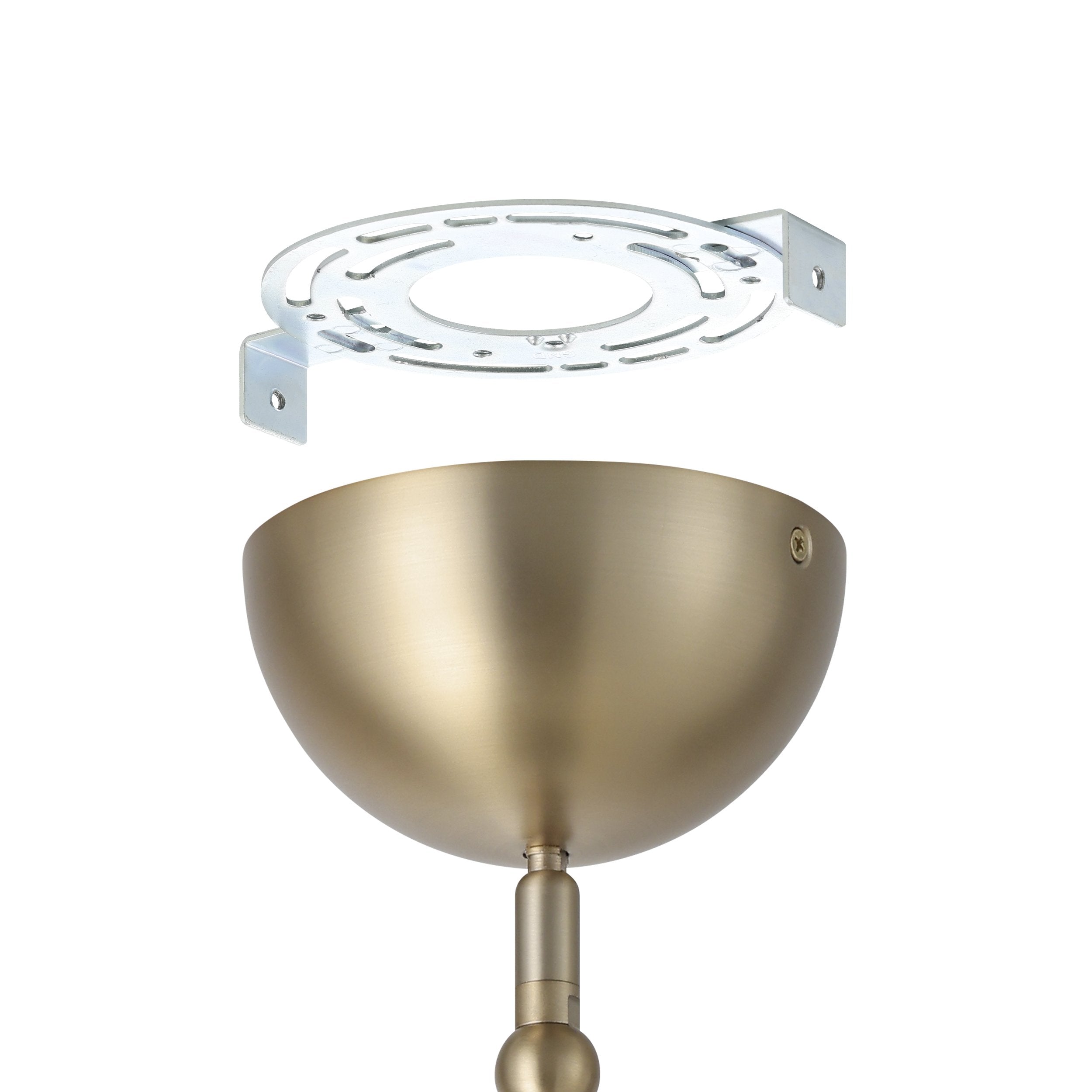 Sinclair 14-inch Champagne Gold and Black Faux Leather 5CCT LED Convertible Pendant