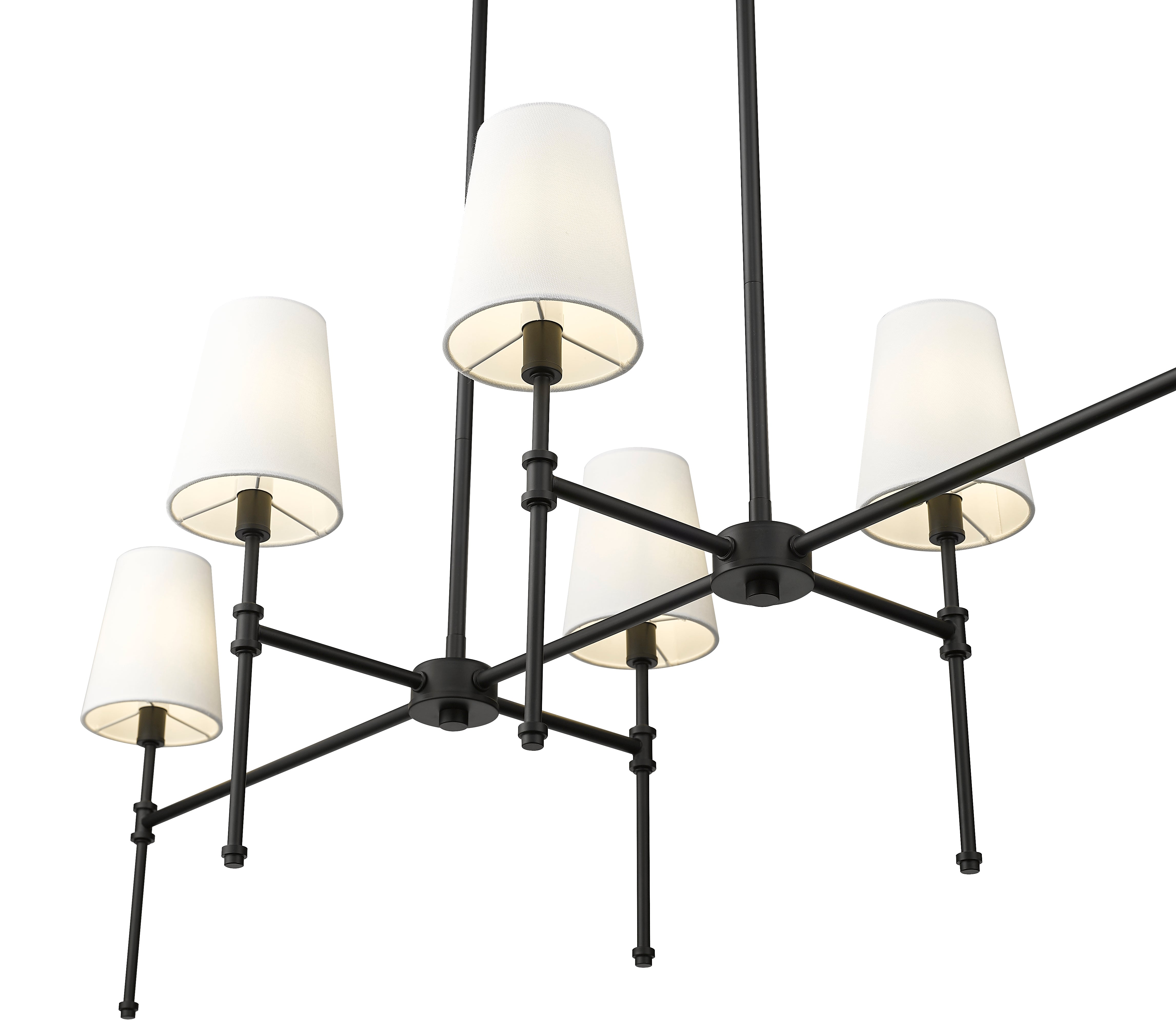 18'' Adorra Matte Black 6 Light Linear Chandelier