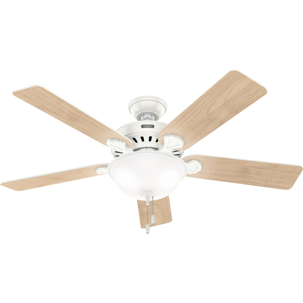 52 inch Pro's Best ENERGY STAR® Fresh White Ceiling Fan with LED Light Kit and Pull Chain