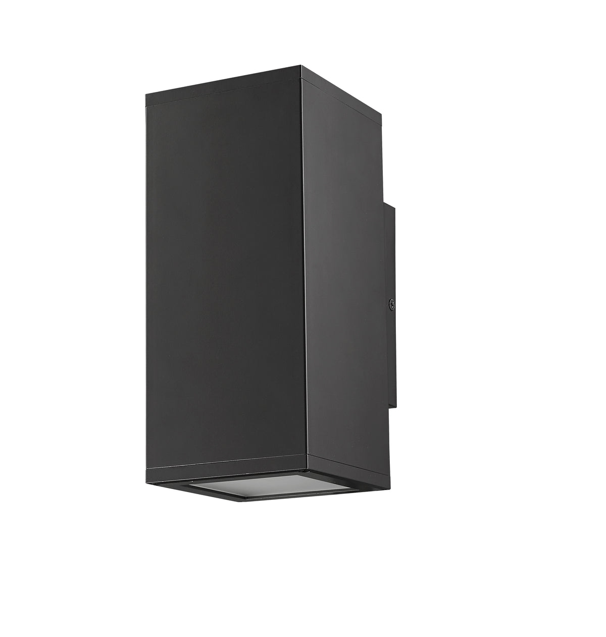 10.62-inch Vegas Powder Coated Black 1-Light Outdoor Wall Sconce with Frosted Glass