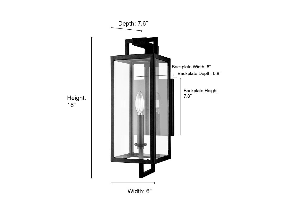 6'' Lamont Textured Black 1 Light Wall Sconce