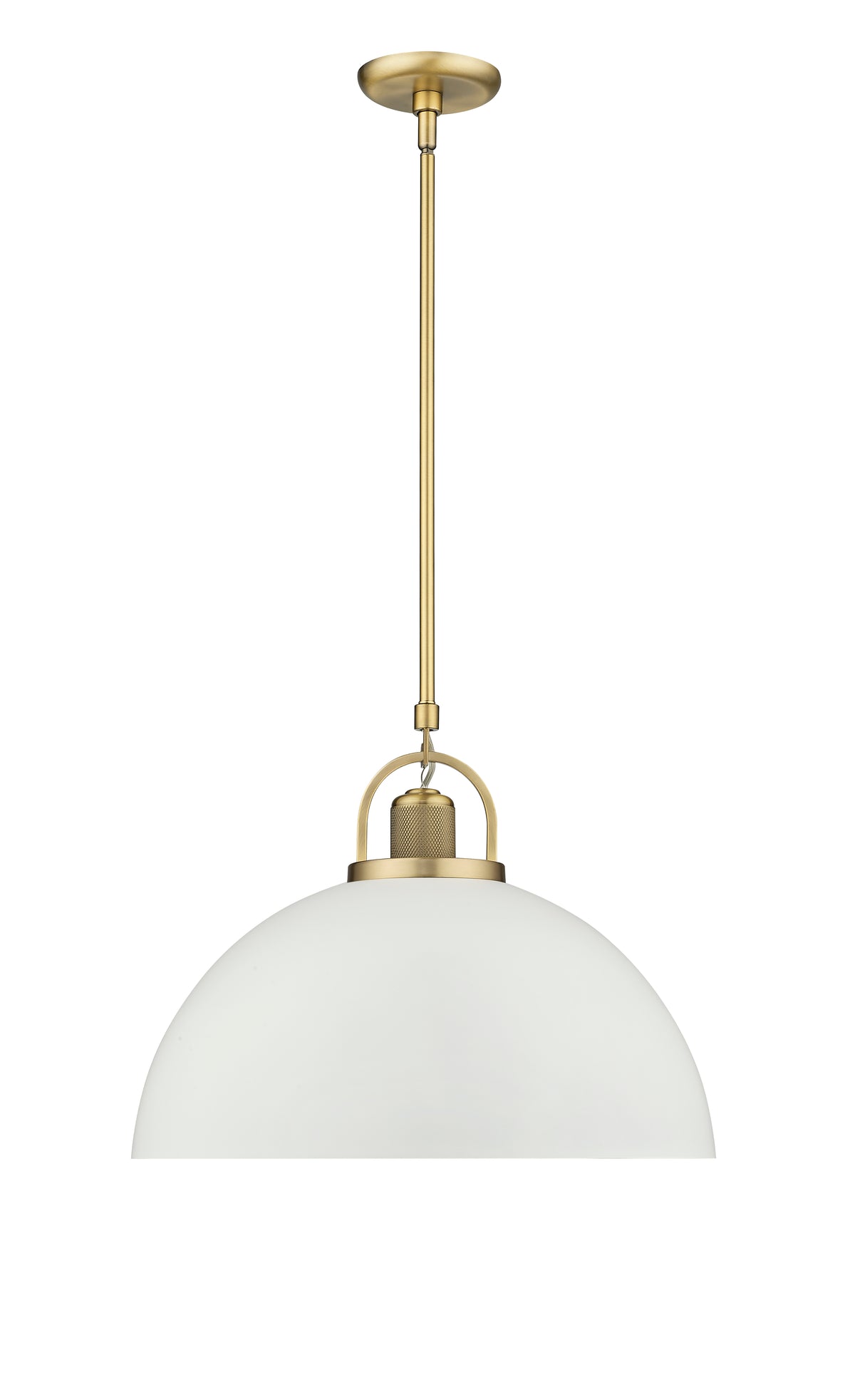14.5'' Artistan Vintage Brass/Matte White 1 Light Pendant
