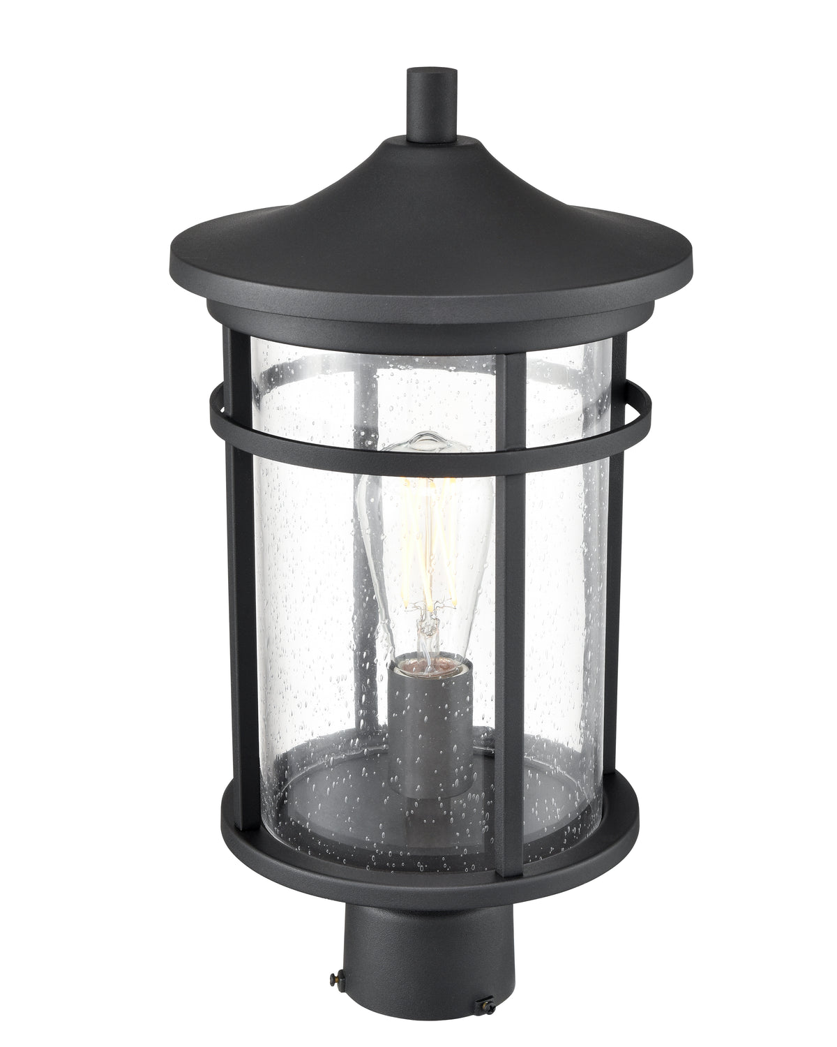 17.13'' Namath Textured Black 1 Light Post Lantern