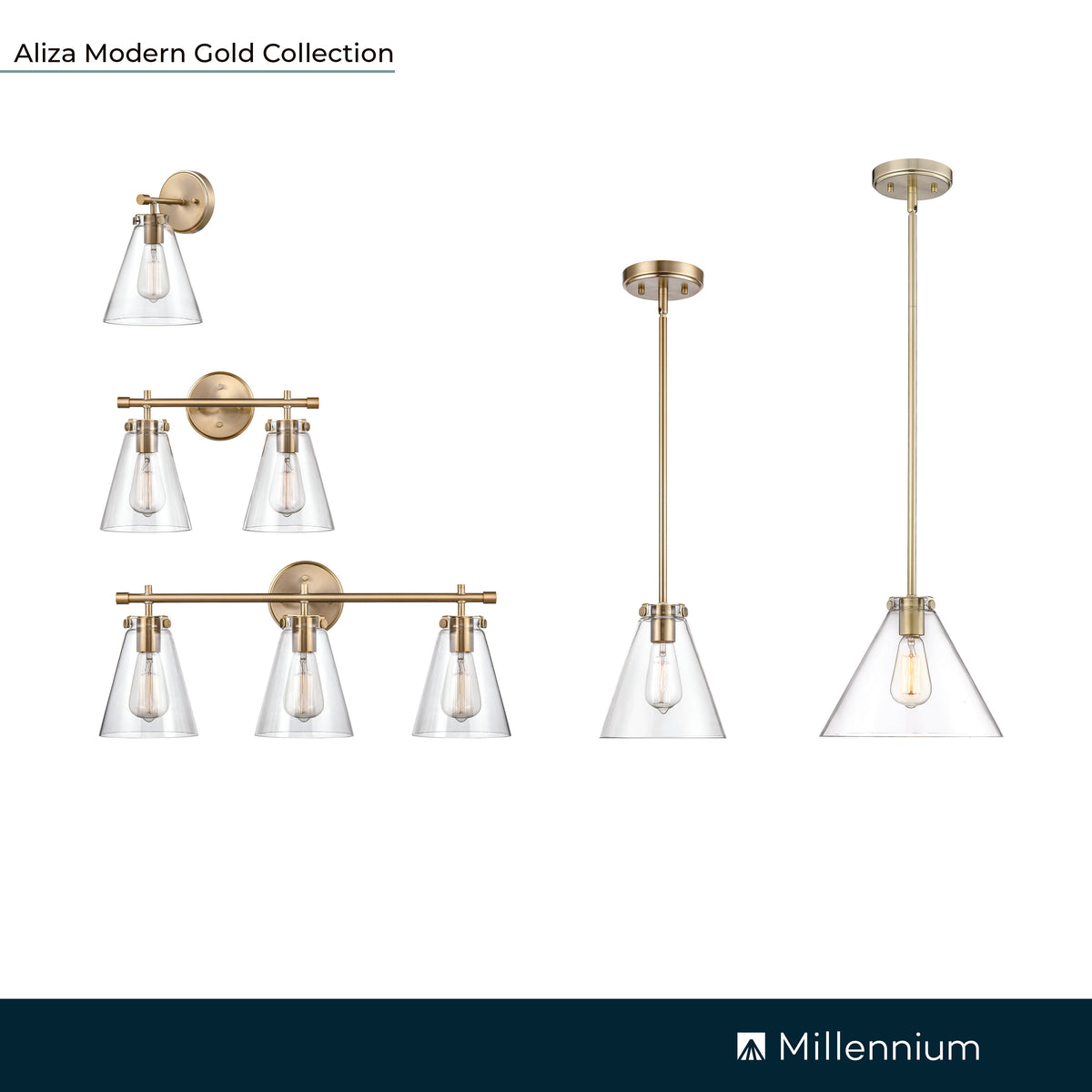 7.5'' Aliza Modern Gold 1 Light Wall Sconce