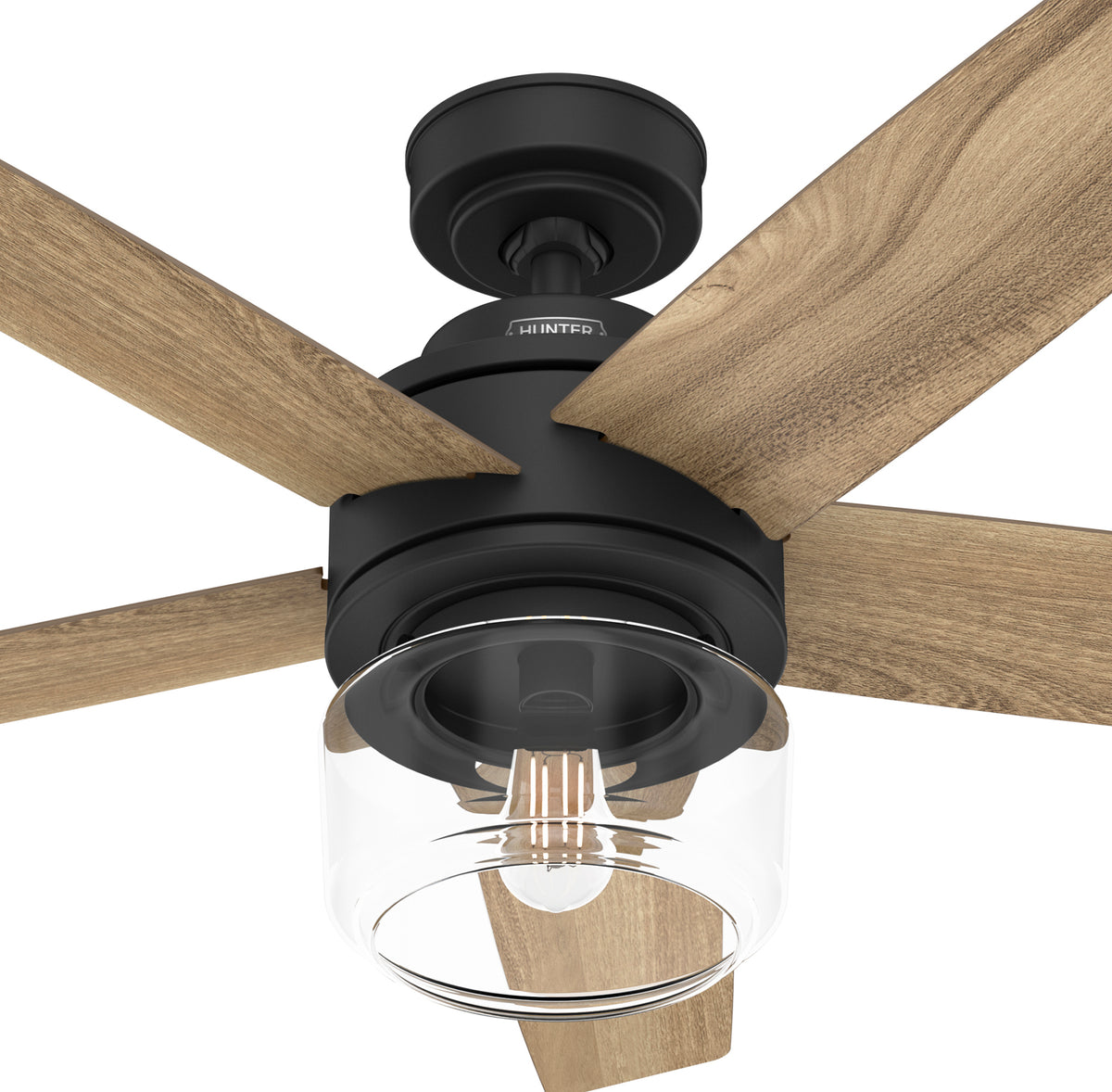 52 inch Margo Matte Black Ceiling Fan with LED Light Kit and Handheld Remote