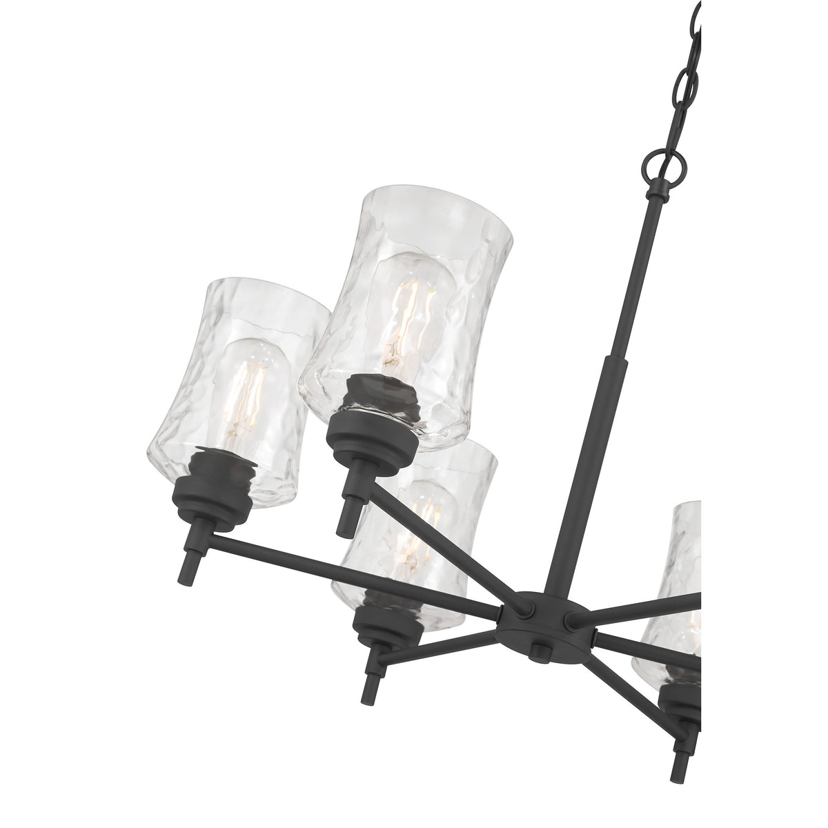 17.5'' Clarvyn Matte Black 6 Light Chandelier