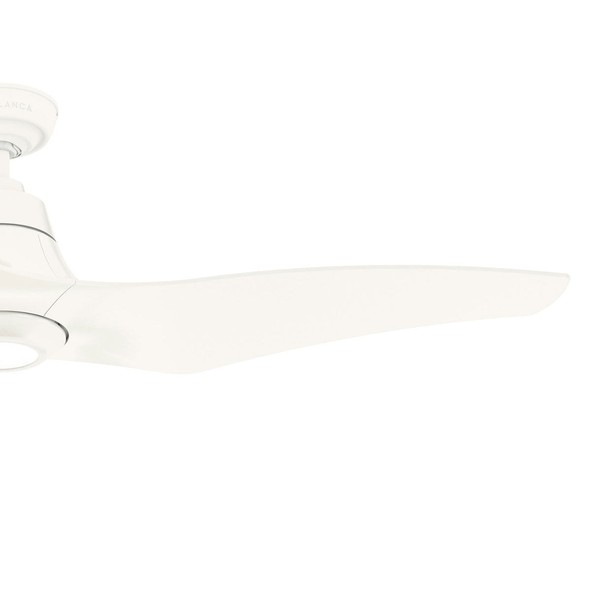 Casablanca 60 inch Stingray ENERGY STAR® Matte White Damp Rated Ceiling Fan with LED Light Kit and Handheld Remote