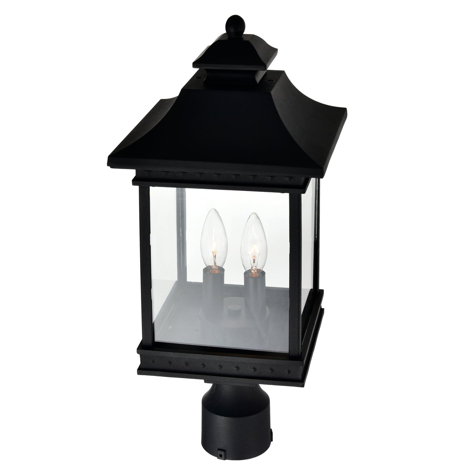 Cleveland 2 Light Black Outdoor Lantern Head