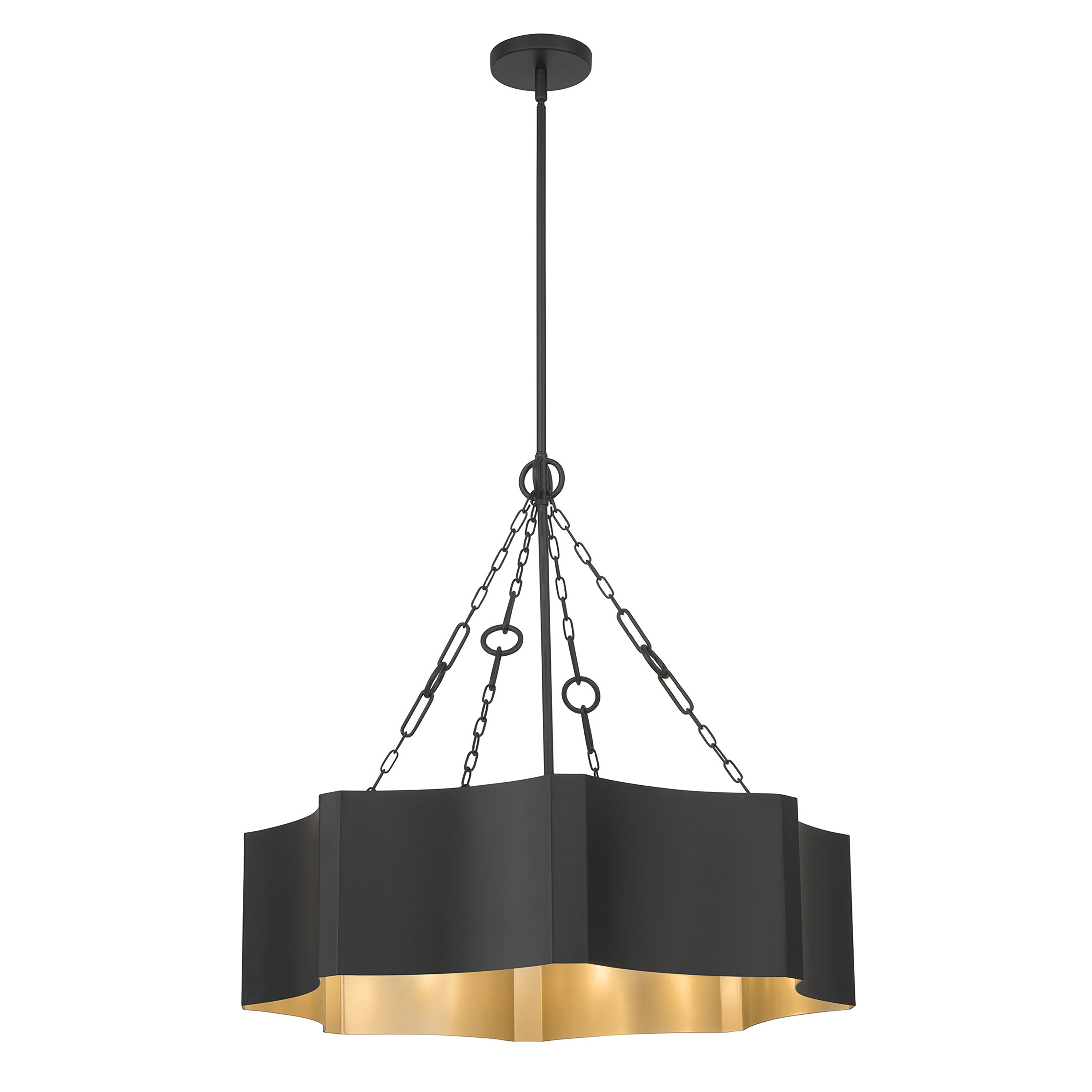 26.5'' Ottavio Matte Black 5 Light Pendant