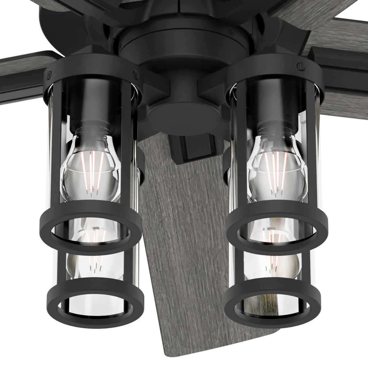 52 inch Astwood II Matte Black Ceiling Fan with LED Light Kit and Handheld Remote