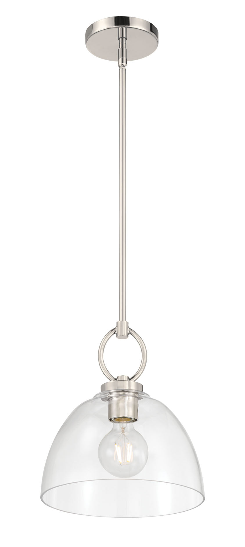 11.5'' Velto Polished Nickel 1 Light Pendant