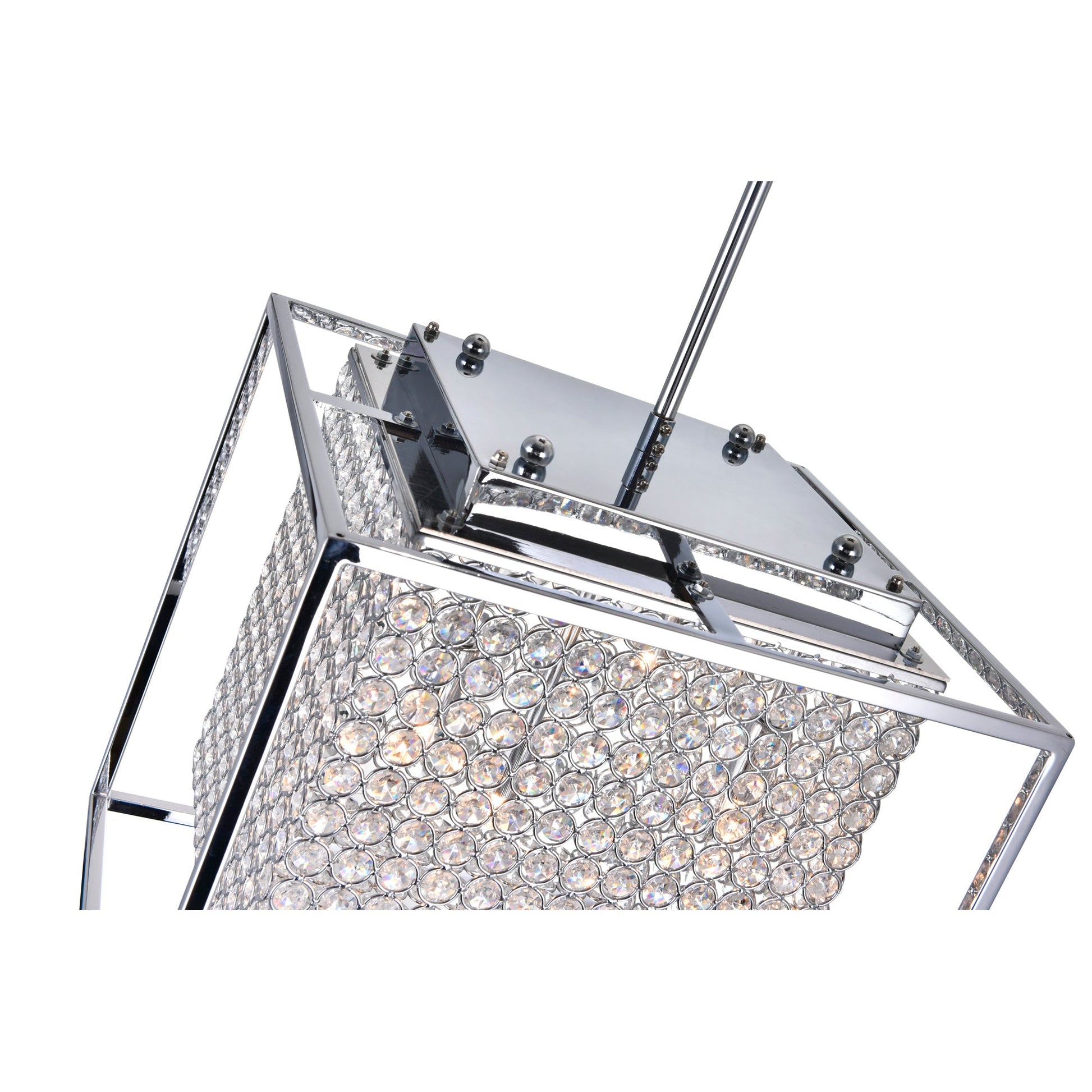 Cube 5 Light Chrome Chandelier