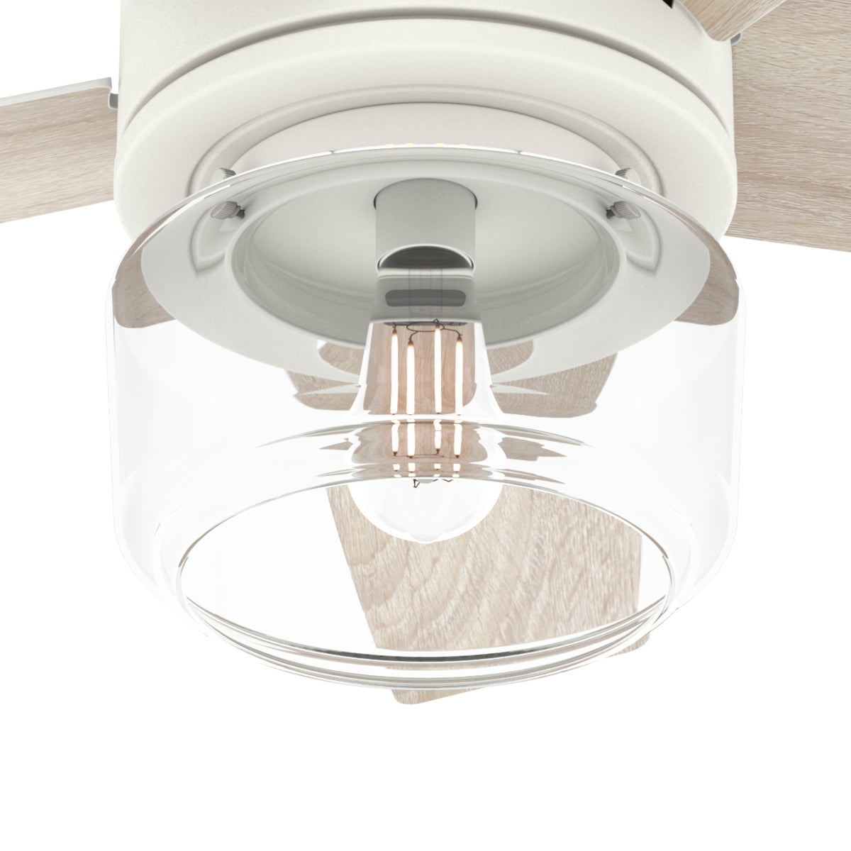 44 inch Margo Textured White Ceiling Fan with LED Light Kit and Handheld Remote