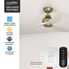 Casablanca 52 inch Eyla ENERGY STAR® Luxe Gold Damp Rated Ceiling Fan and Wall Control and Handheld Remote
