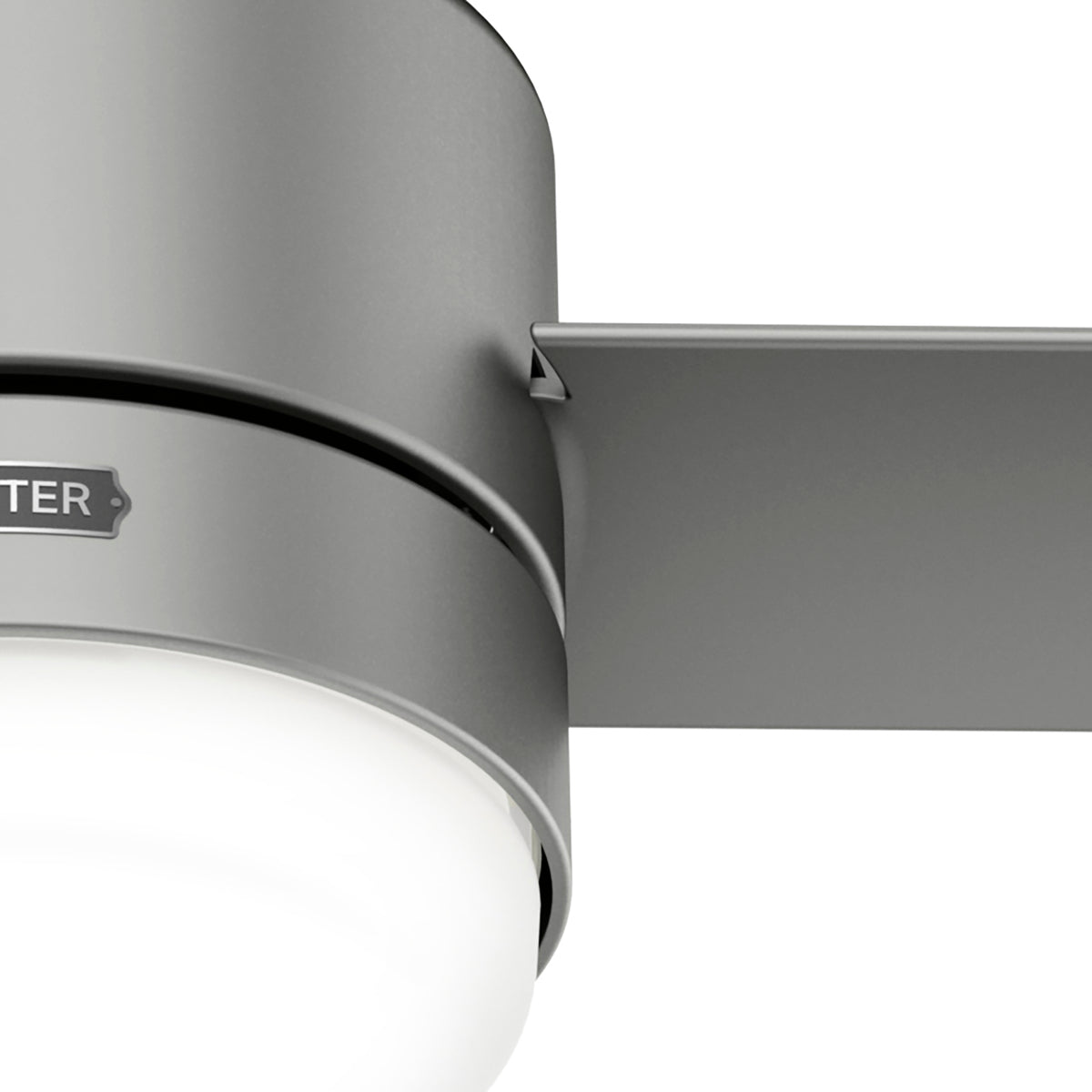 44 inch Gilmour Matte Silver Damp Rated Ceiling Fan with LED Light Kit and Handheld Remote