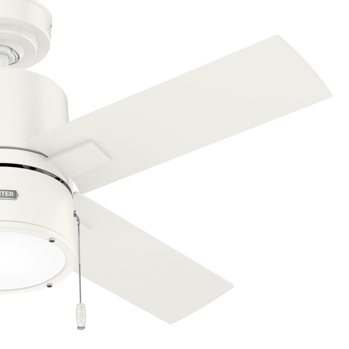 42 inch Beck Fresh White Ceiling Fan with LED Light Kit and Pull Chain