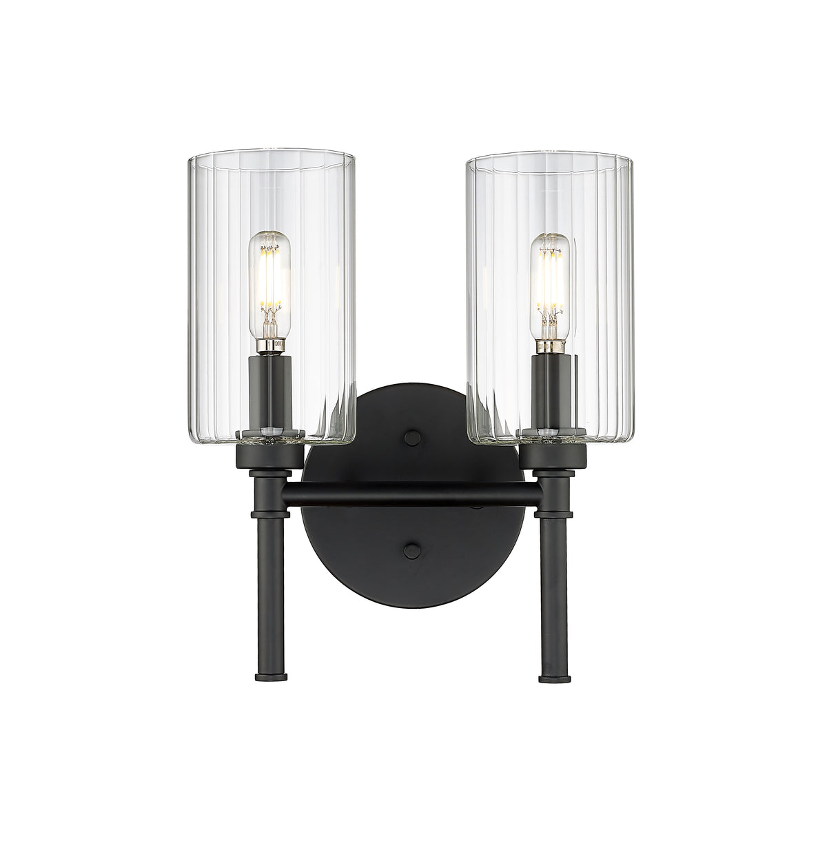 10.5'' Chastine Matte Black 2 Light Bath Vanity